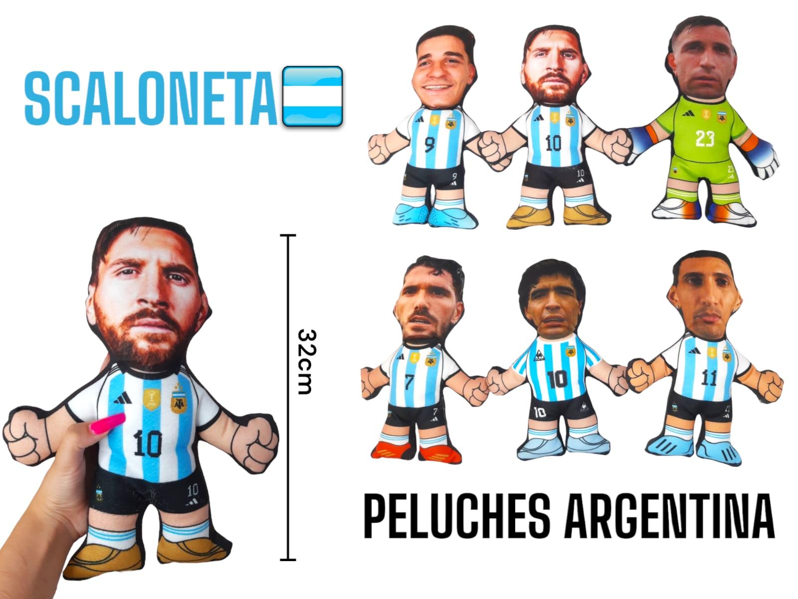 Peluches  Jugadores Argentina Mundial Qatar 2022 35 cm