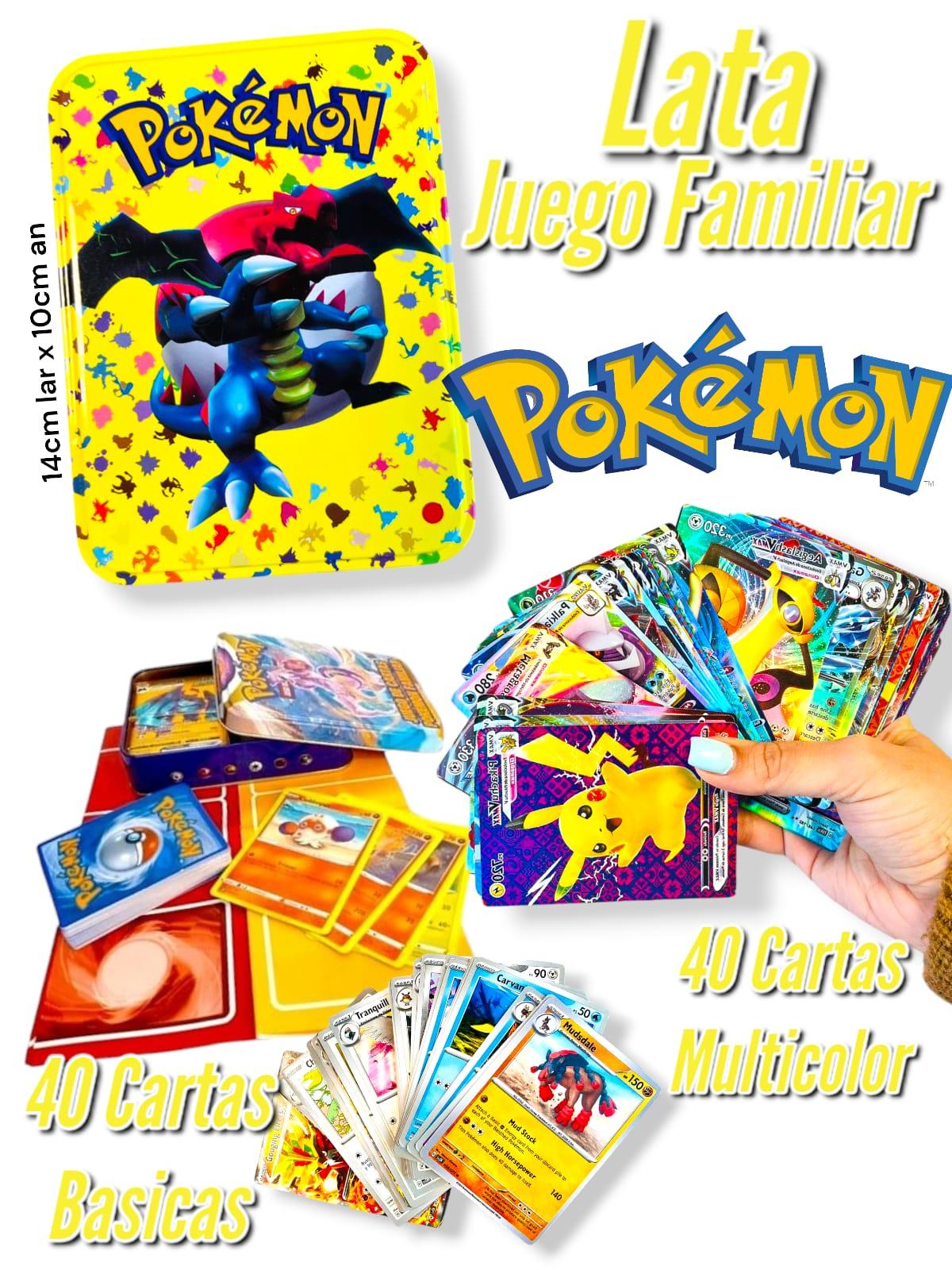 Lata  Juego de Cartas Pokemon Grande ( familiar ) 