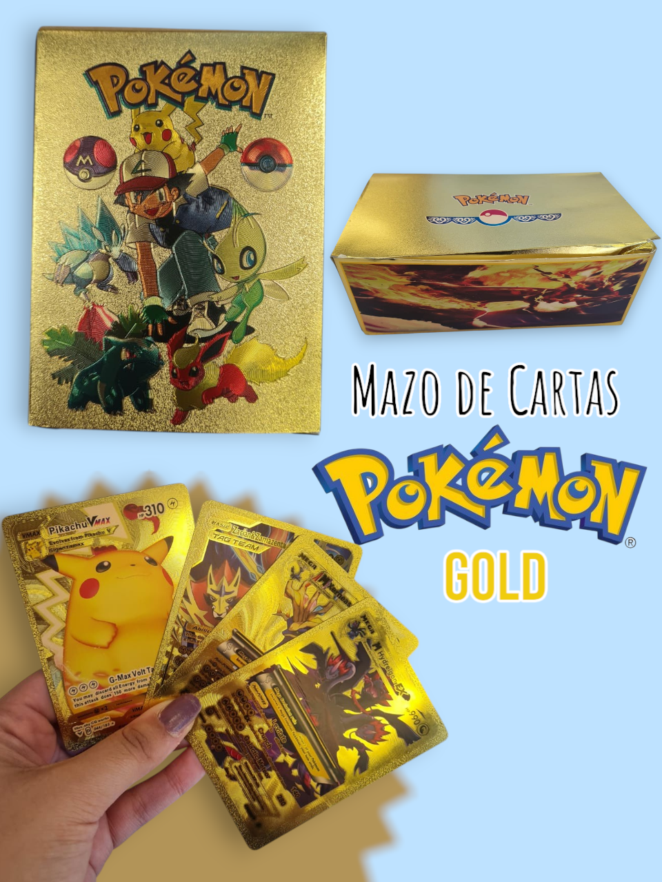Mazo POKEMON GOLD (55 CARTAS plasticas )