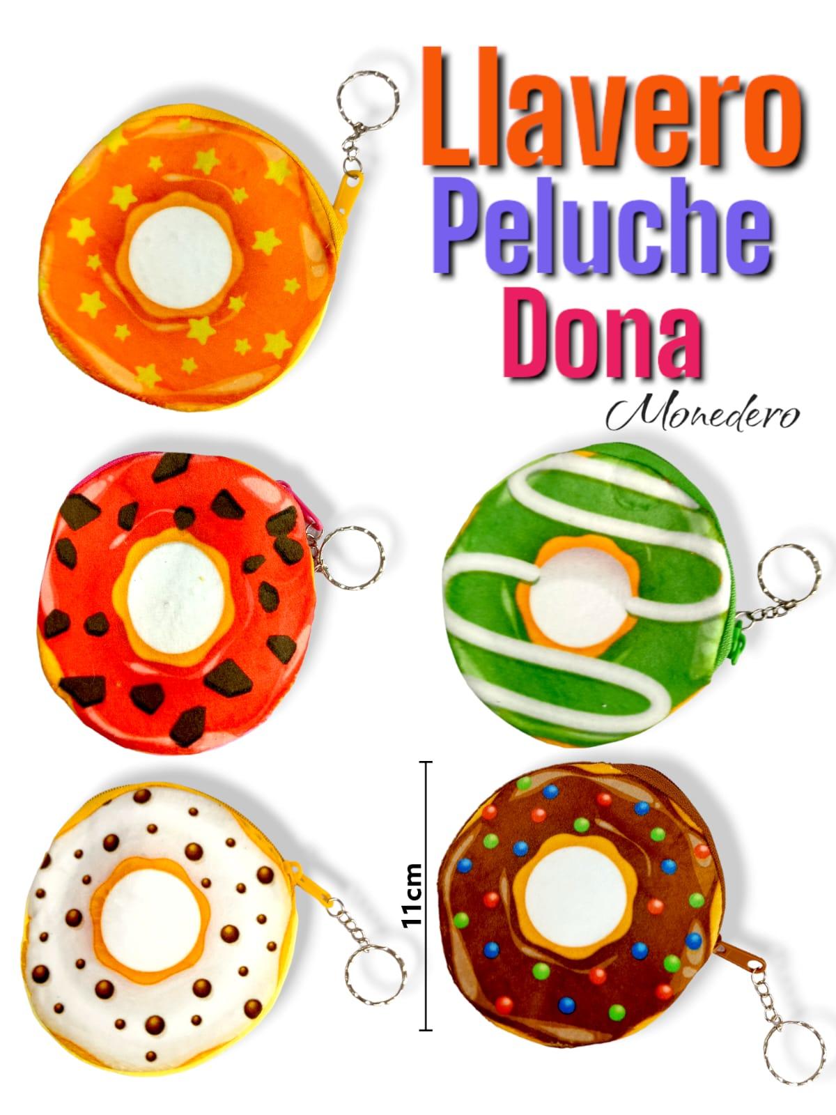 Llavero monedero peluche Donas