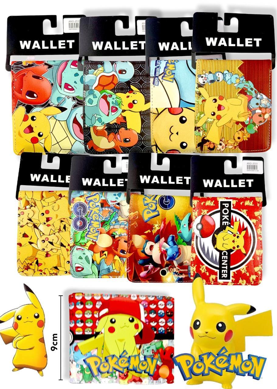 Billetera Cuerina POKEMON Importado 9cm