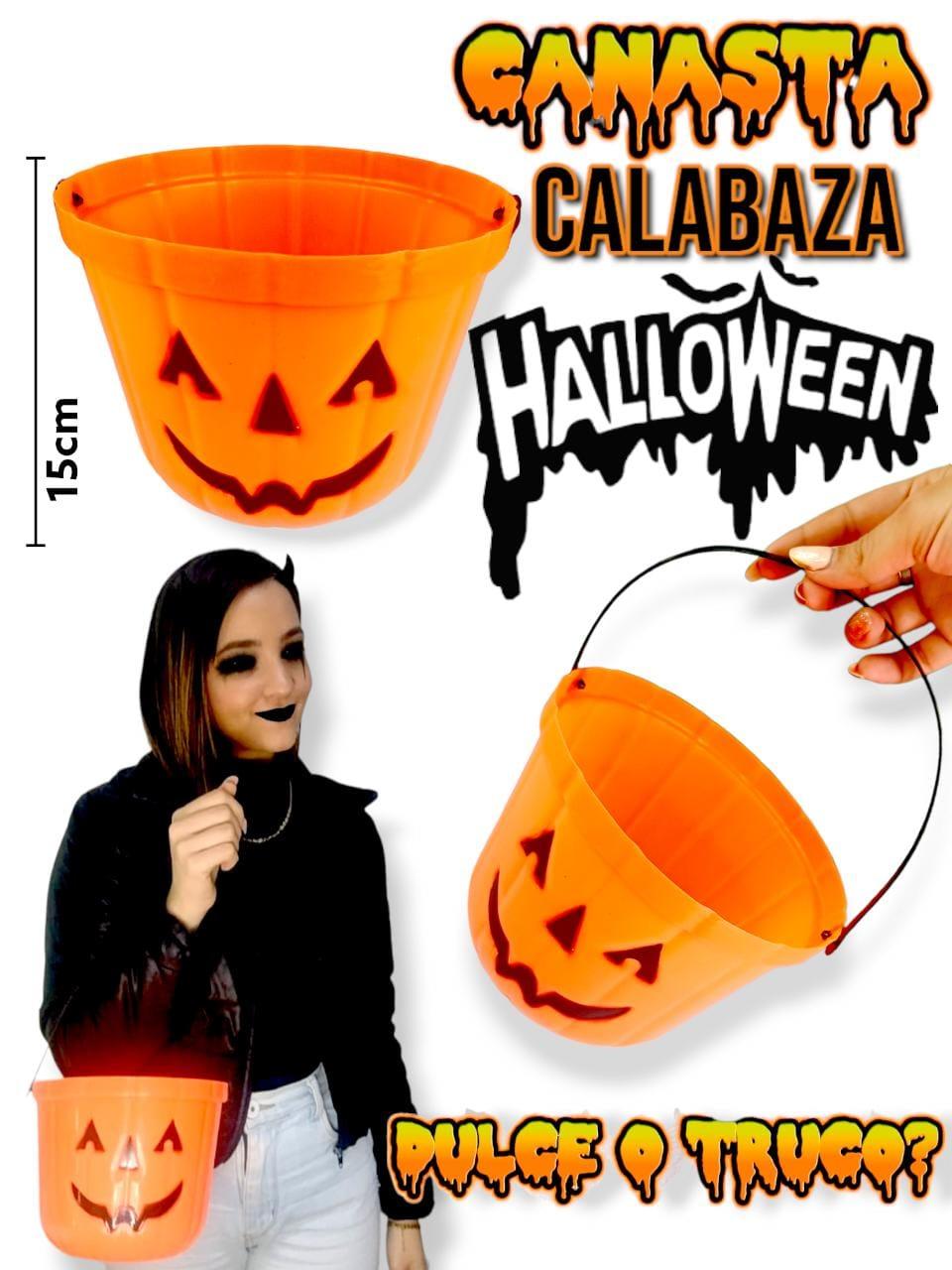 Canasta CALABAZA HALLOWEN 15cm