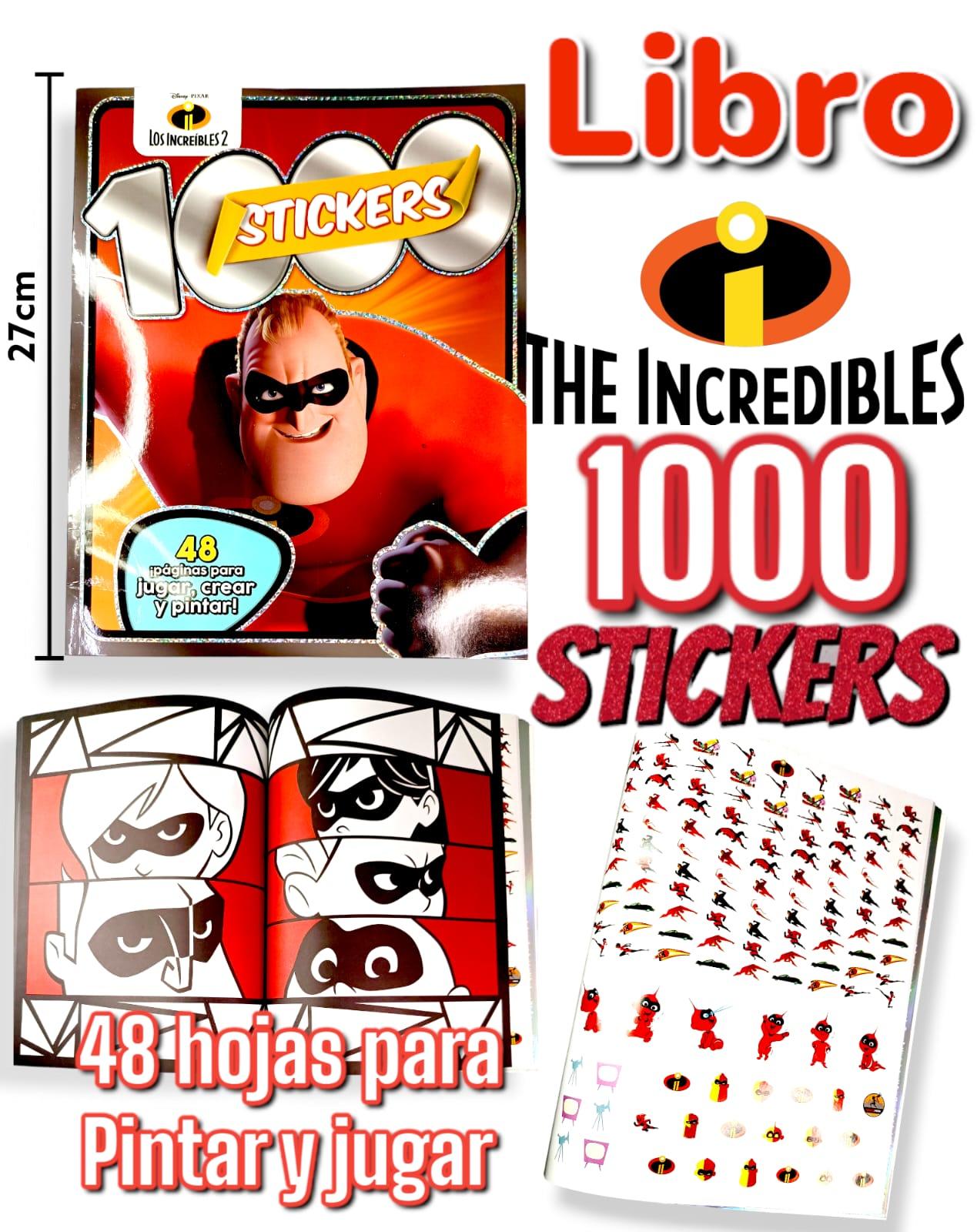 Libro para colorear Los Increibles 1000 STICKERS 27cm