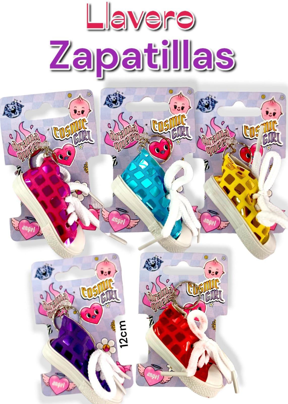 Llavero Zapatillas Con Brillos 7cm en blister