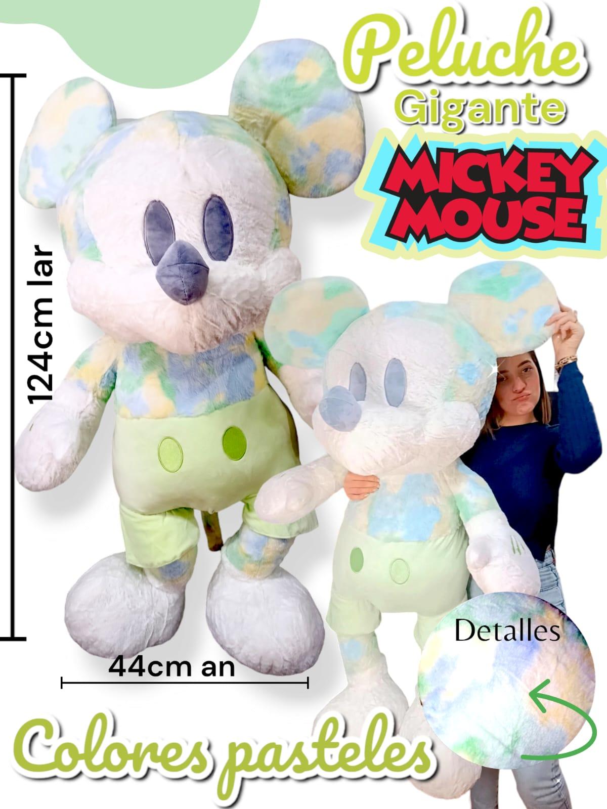 Peluche Gigante Premium PLUSHAROO 2023 Mickey Colores Pasteles 124CM