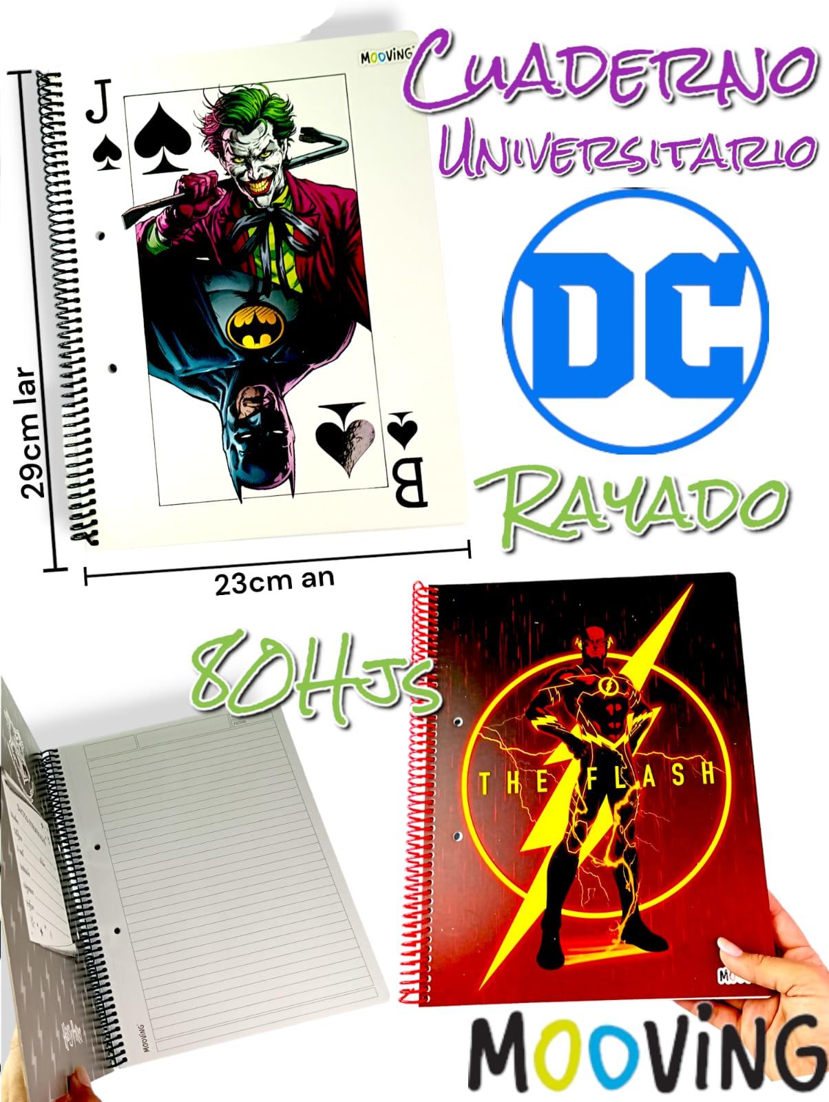 CUADERNO UNIVERSITARIO RAYADO DC