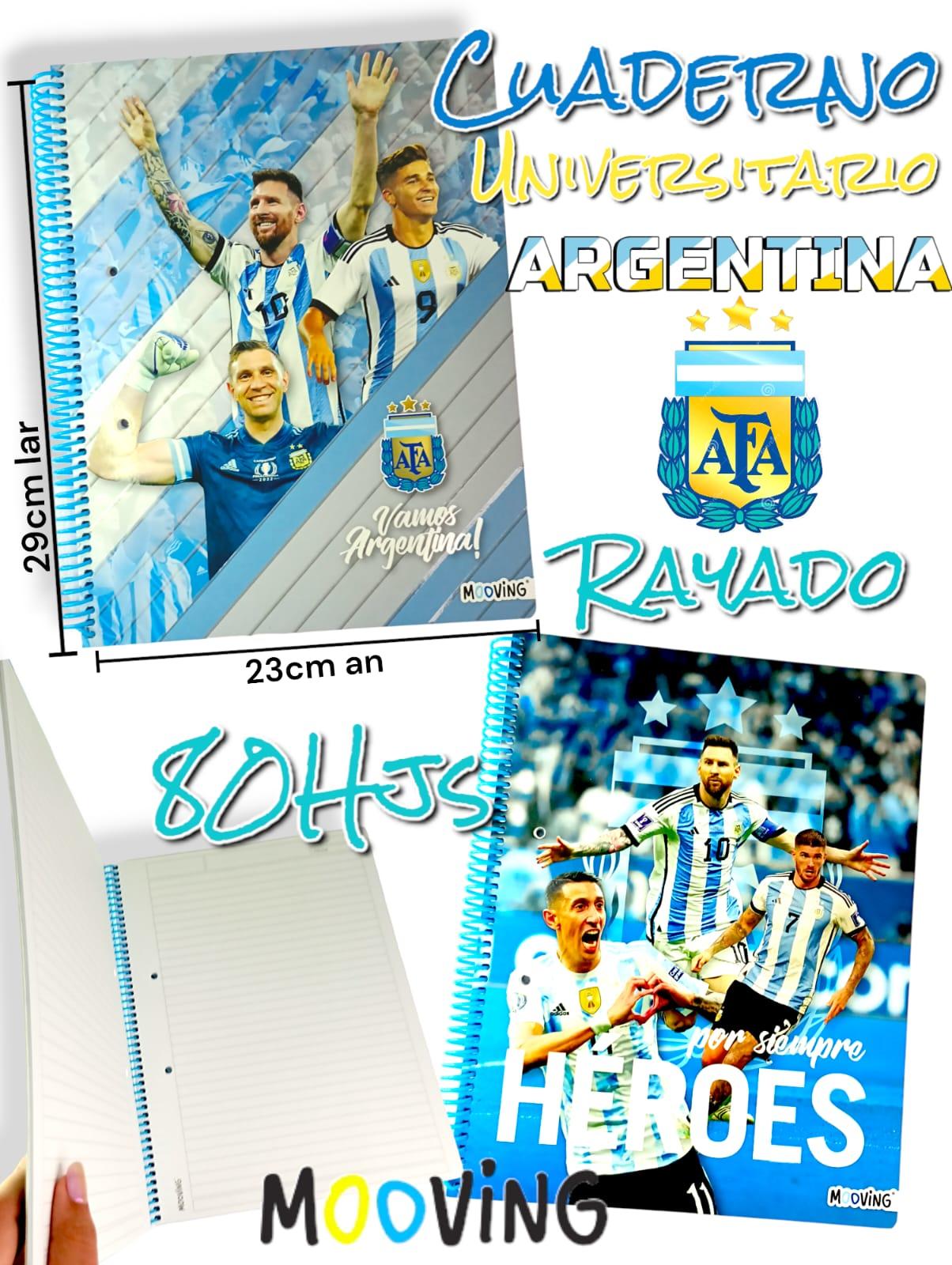 CUADERNO UNIVERSITARIO RAYADO ARGENTINA