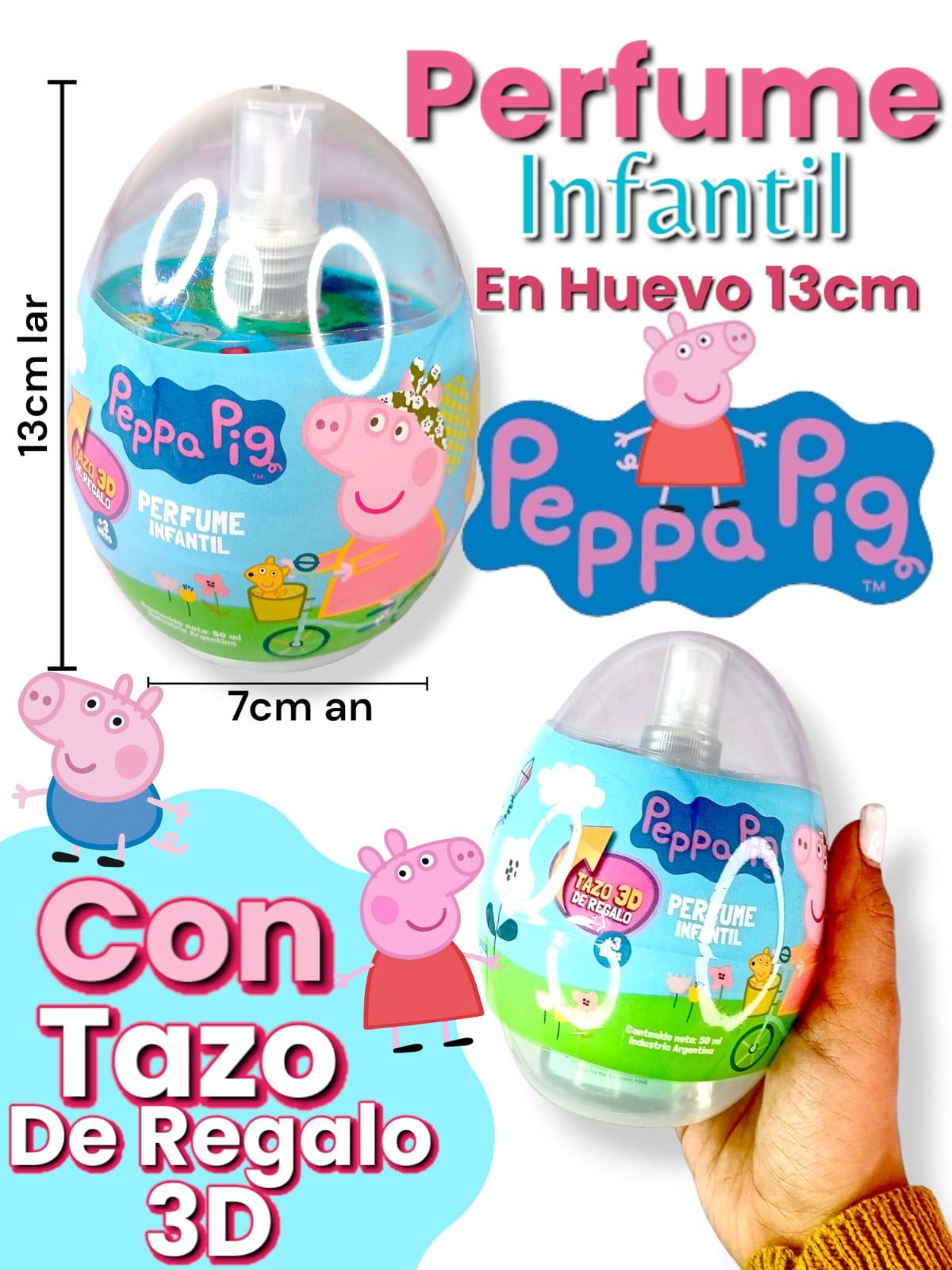 Perfume en huevo grande  Peppa + Tazo 3D