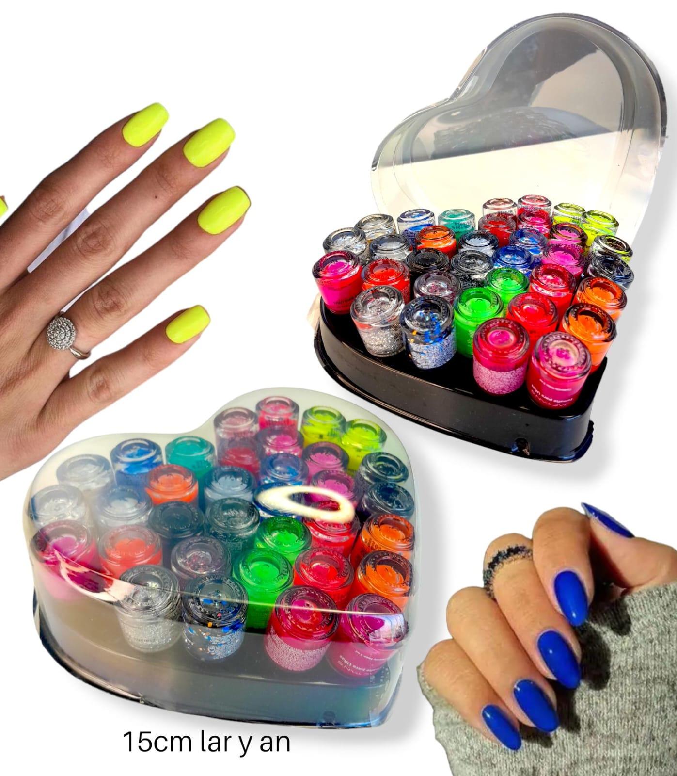 Esmalte en Caja Forma Corazon Mini Integral -Colores surtidos