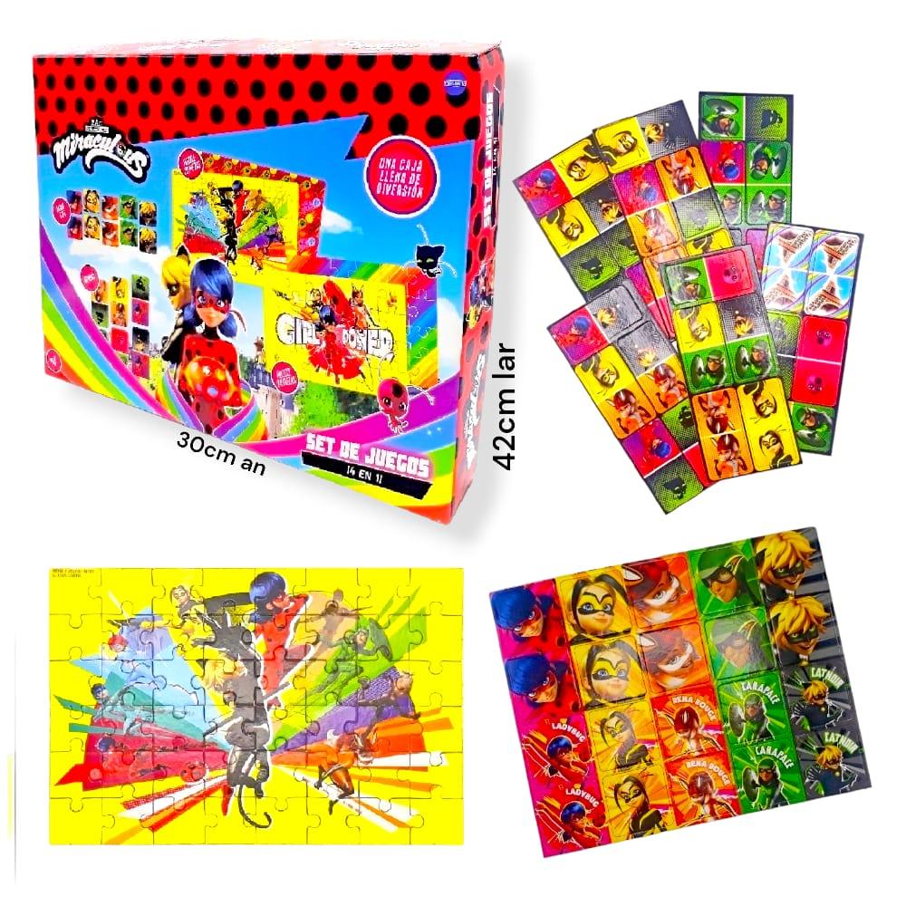 Set de Juego Miraculous Domino +Memoria+ Rompecabezas