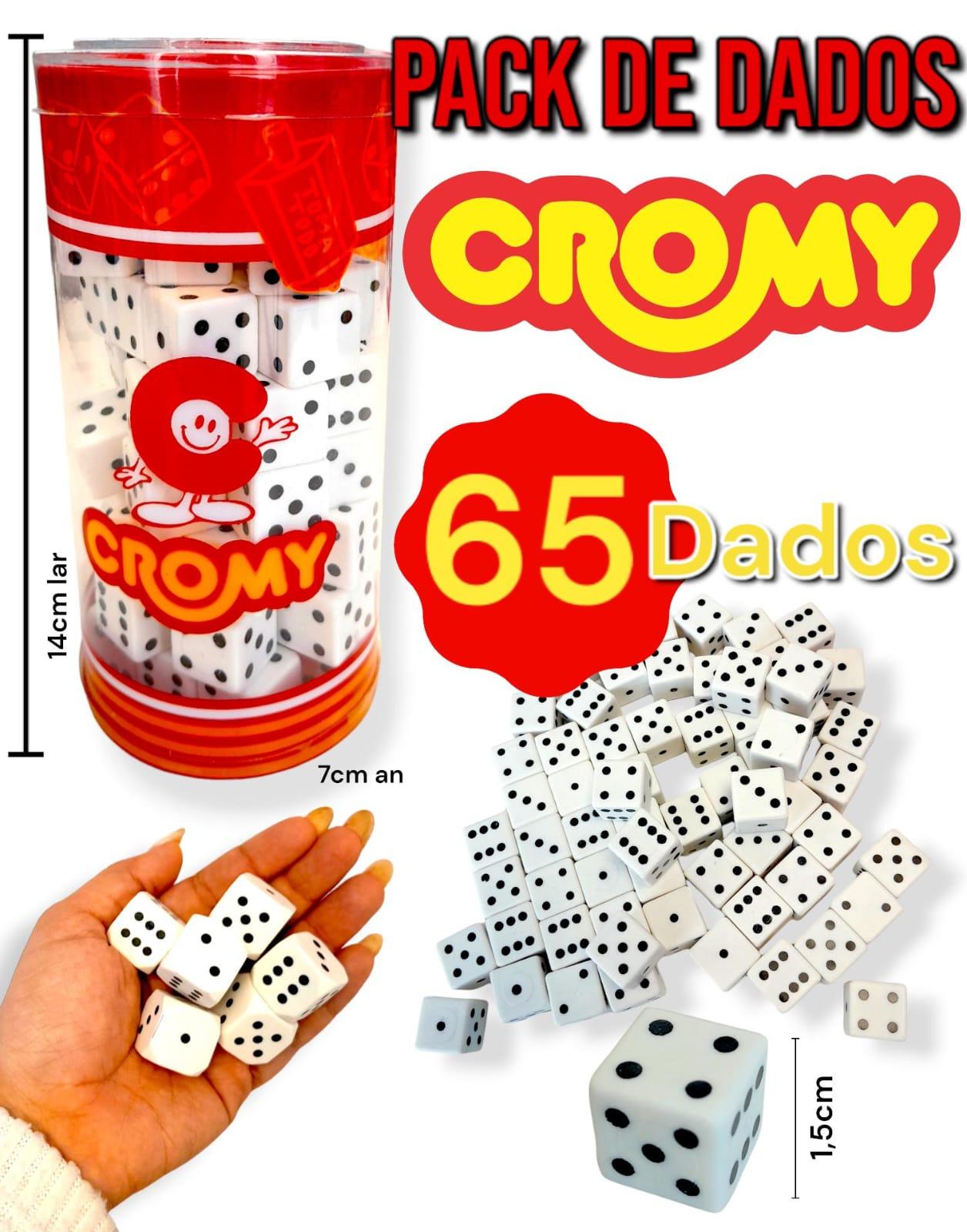 Pack de 65 Dados CROMY medida 16