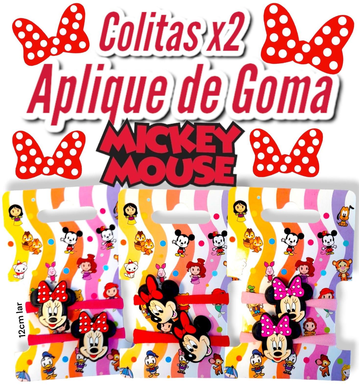 Colitas x2 Aplique de Goma MICKEY MOUSE
