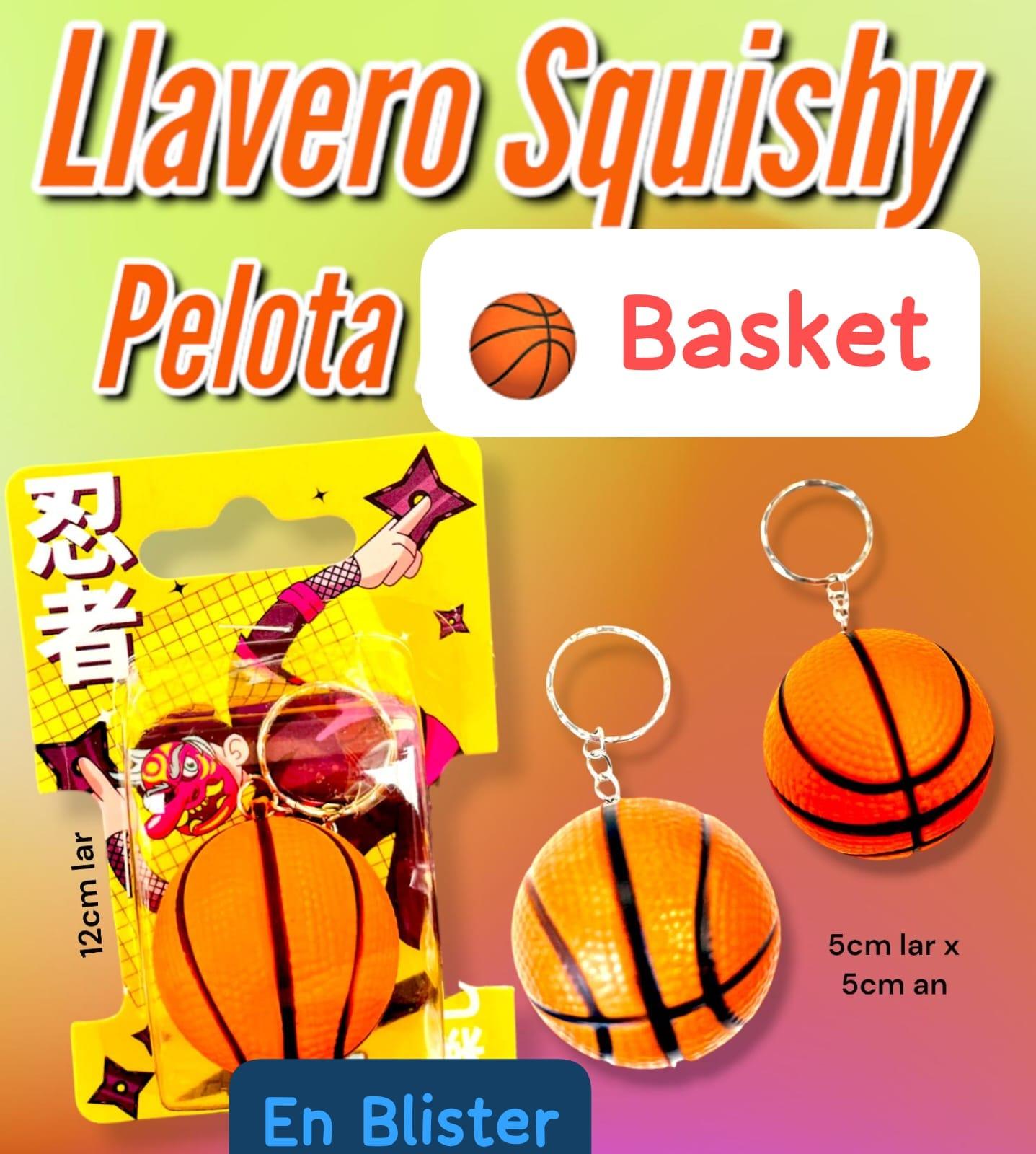 Llavero Squishy Pelota BASKET en blister