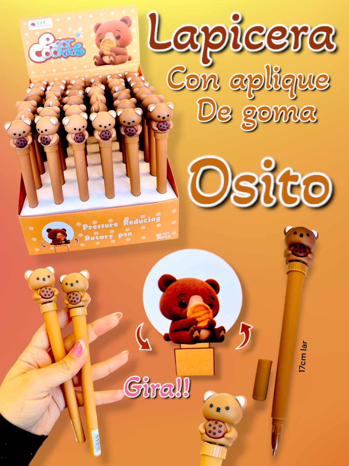 Lapicera Con Aplique de Goma OSITO