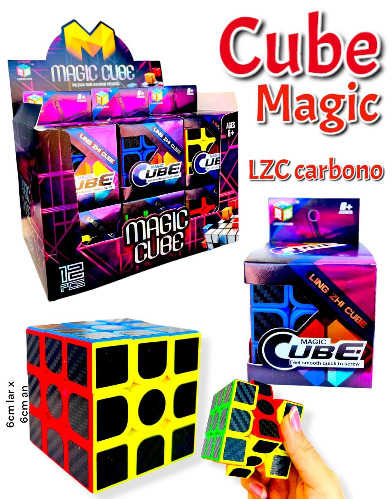 Cubo Mágico LZC 3x3 Carbono en caja exhibidora x12