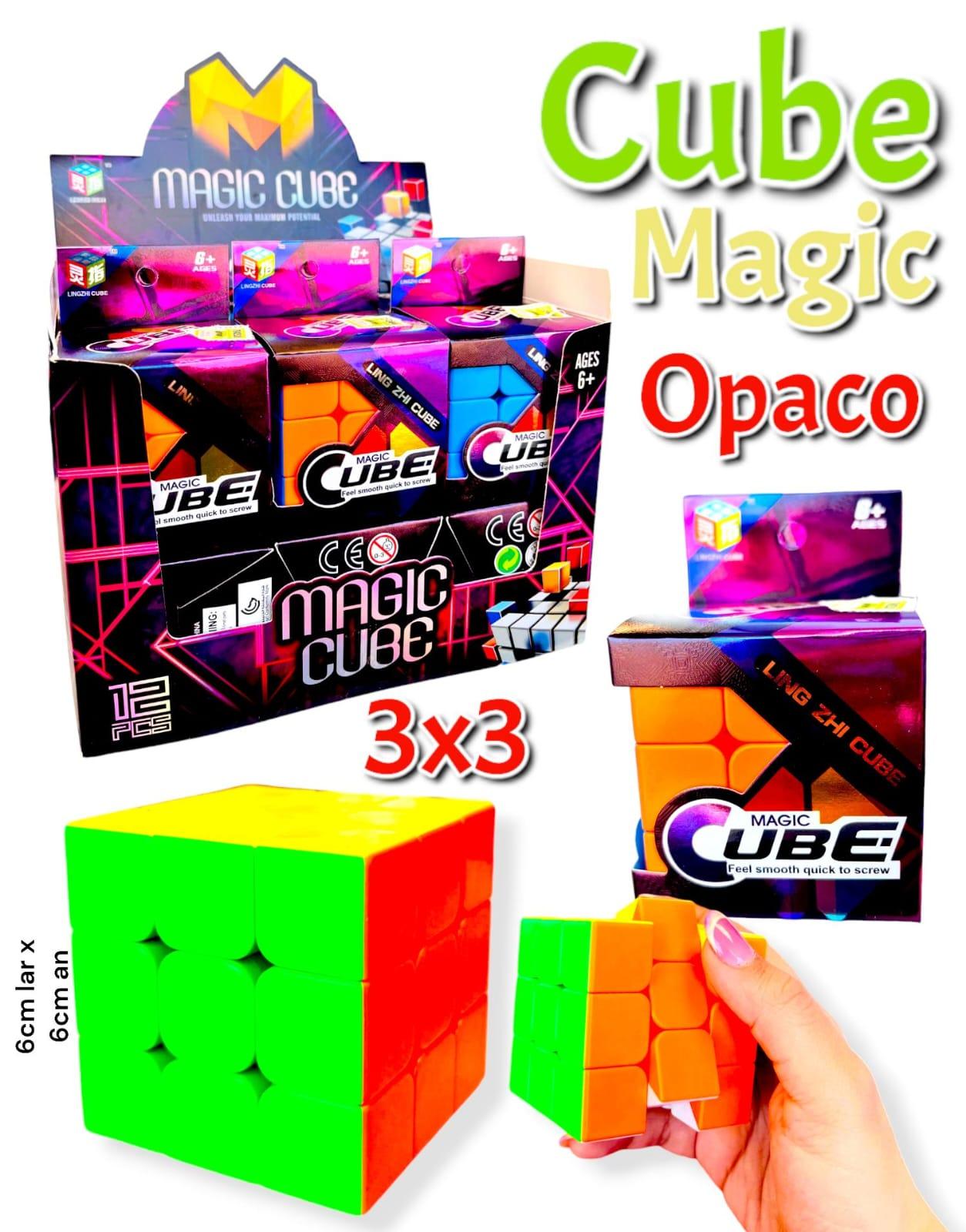 Cubo Mágico LZC 3x3 opaco x12 en caja exhibidora