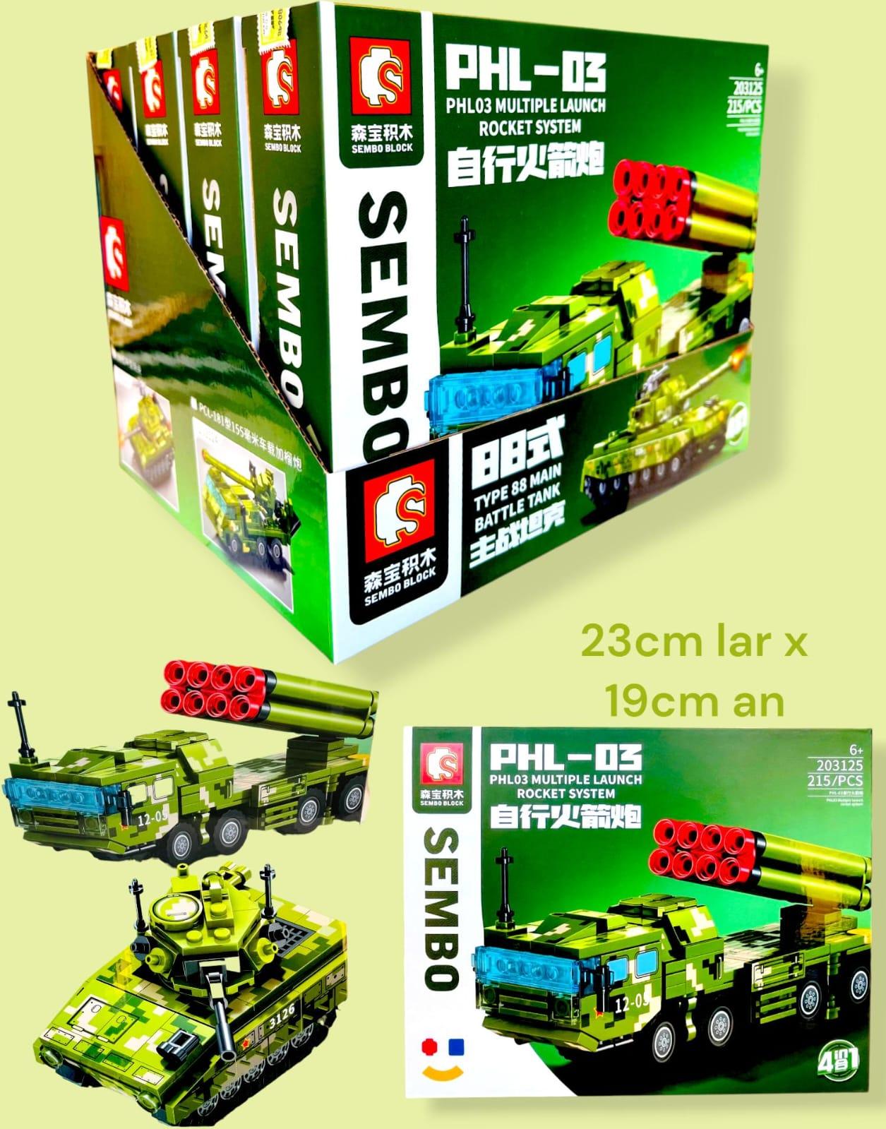 Block Tanque 4 en 1 en caja exhibidora x4 SEMBO