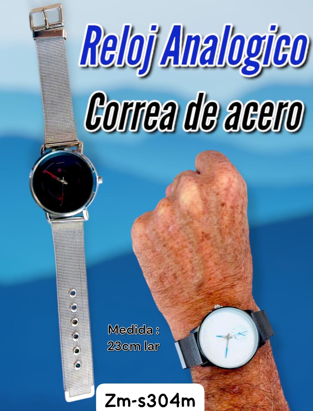 Reloj Analogico Correa de ACERO 
