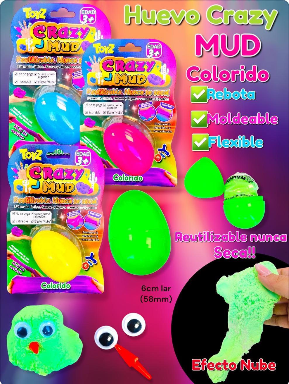 Huevo Crazy Mud Efecto Nube Colorido 