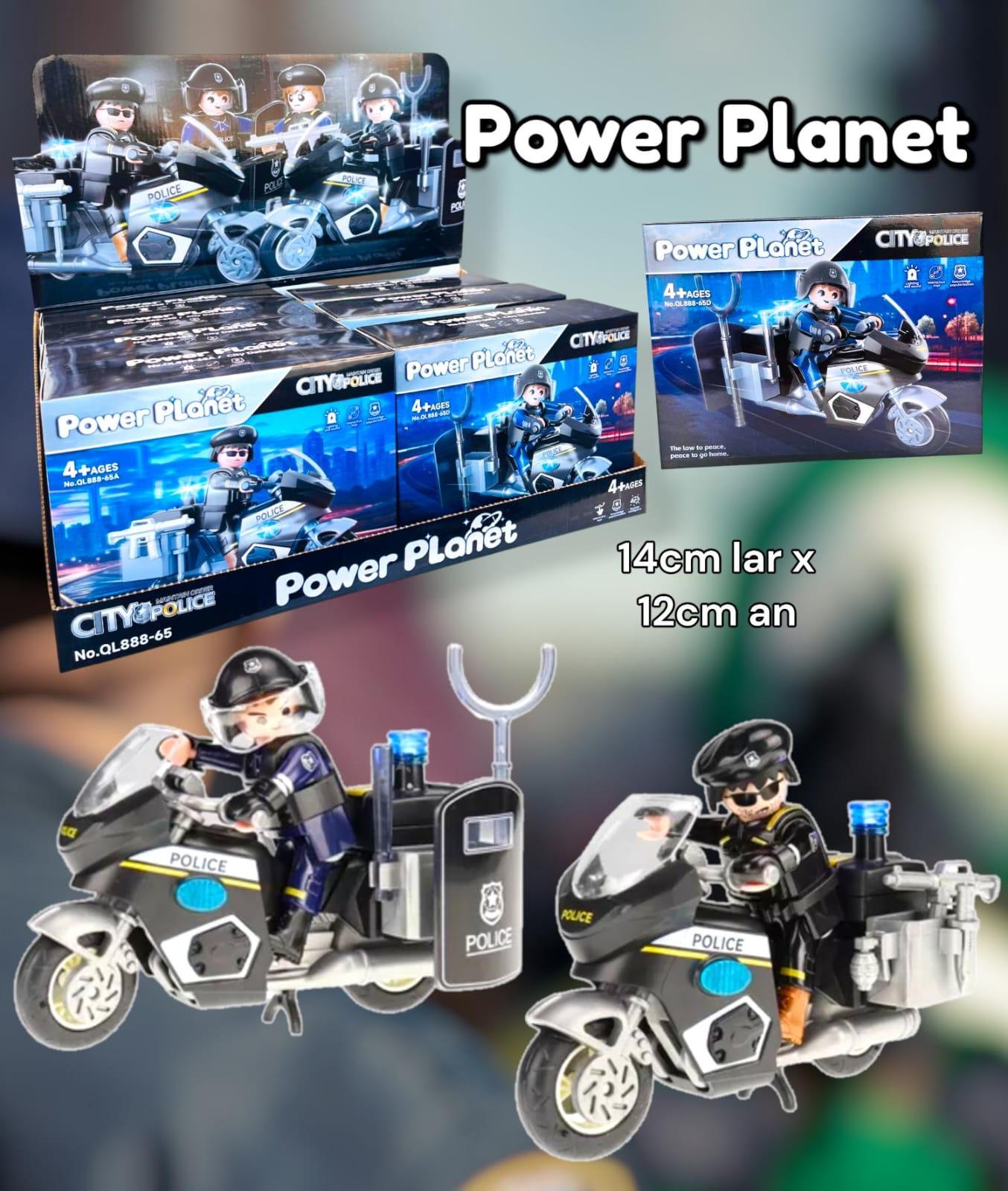 Policia Moto Con Accesorios Power Planet 