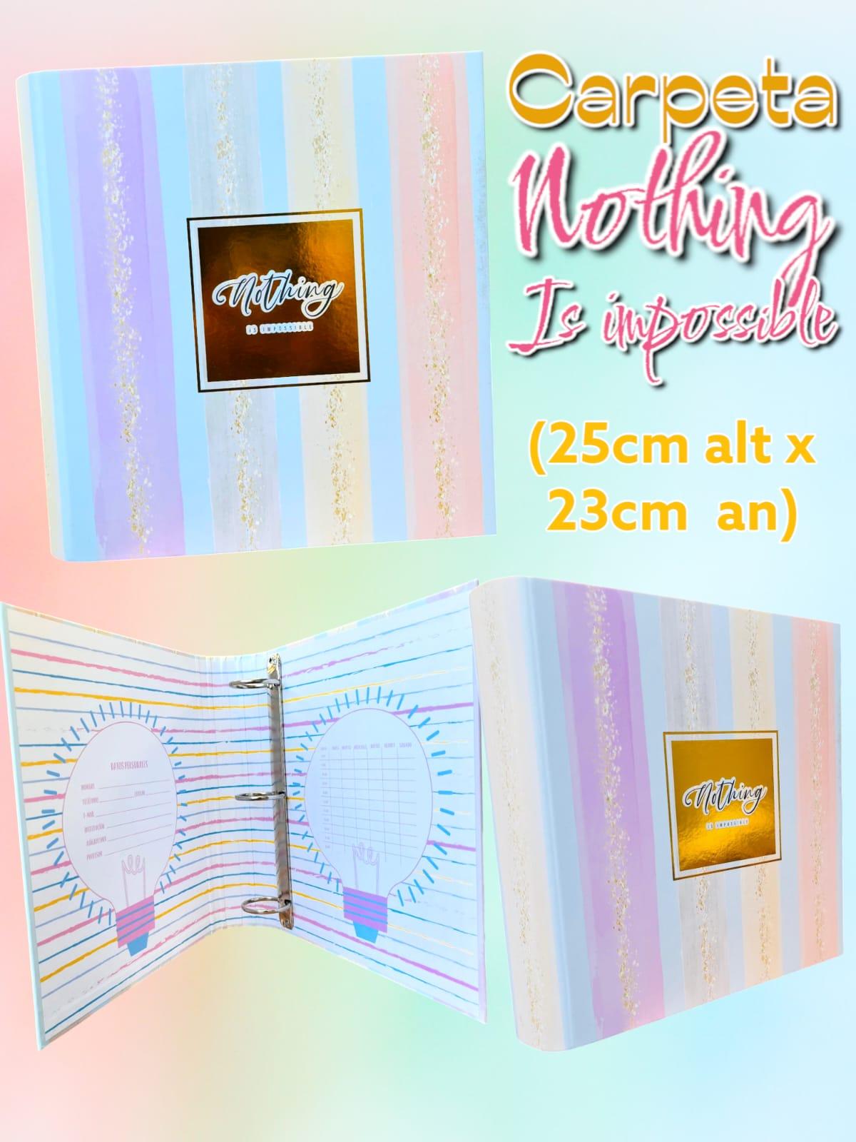 Carpeta 3x40 Nothing Is Imposible