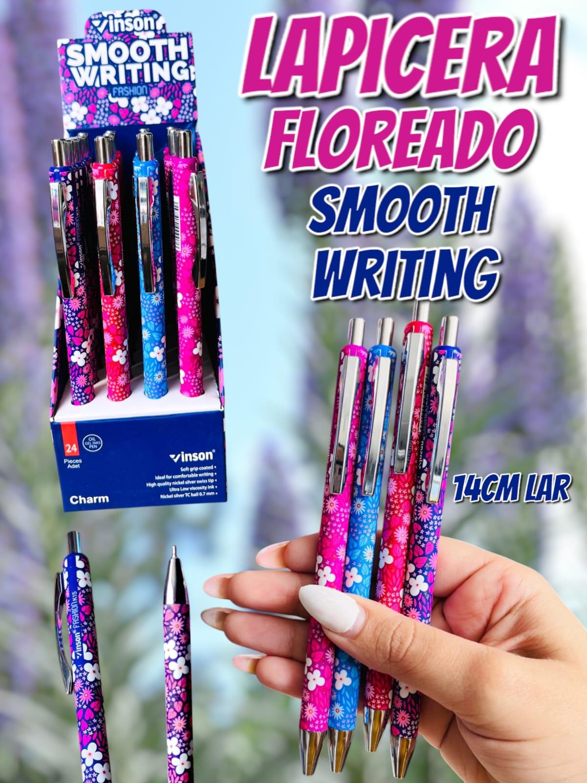Lapicera Floreada Smooth Writing 