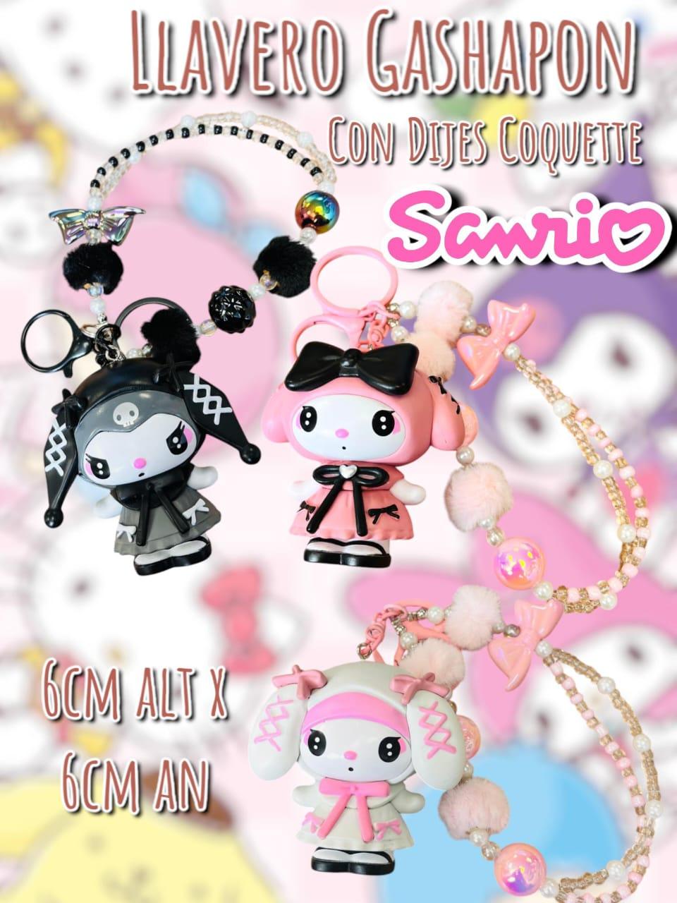 Llavero Gashapon Con Dijes Coquette Sanrio 