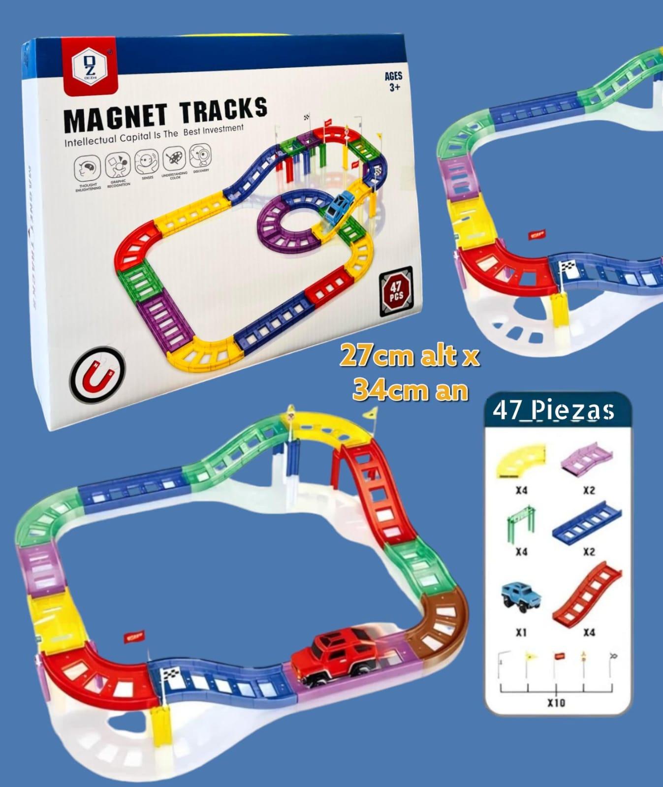 Bloques Magneticos OZ Pista de Carrera 47 Piezas