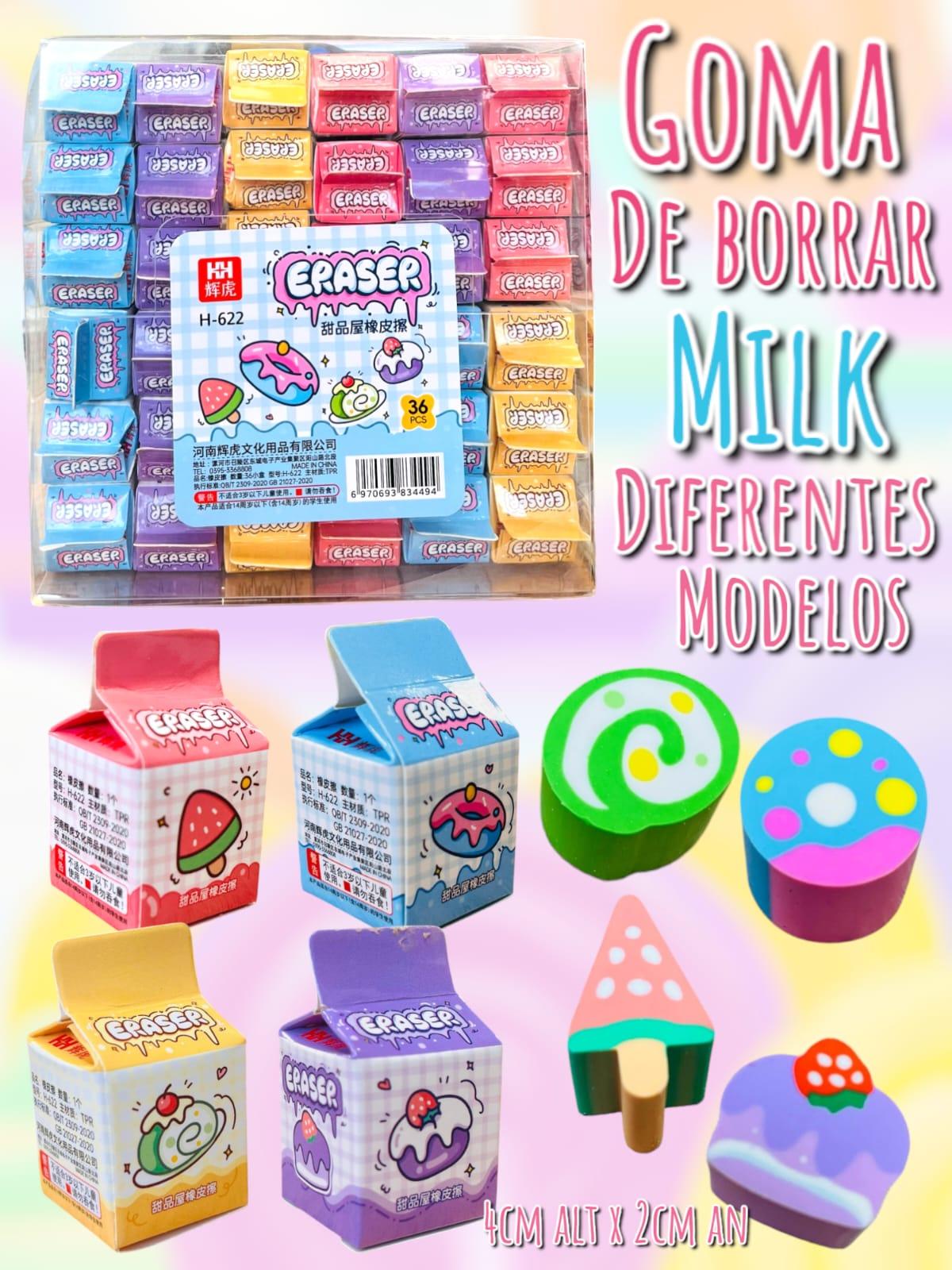 Goma de Borrar Milk Diferentes Modelos