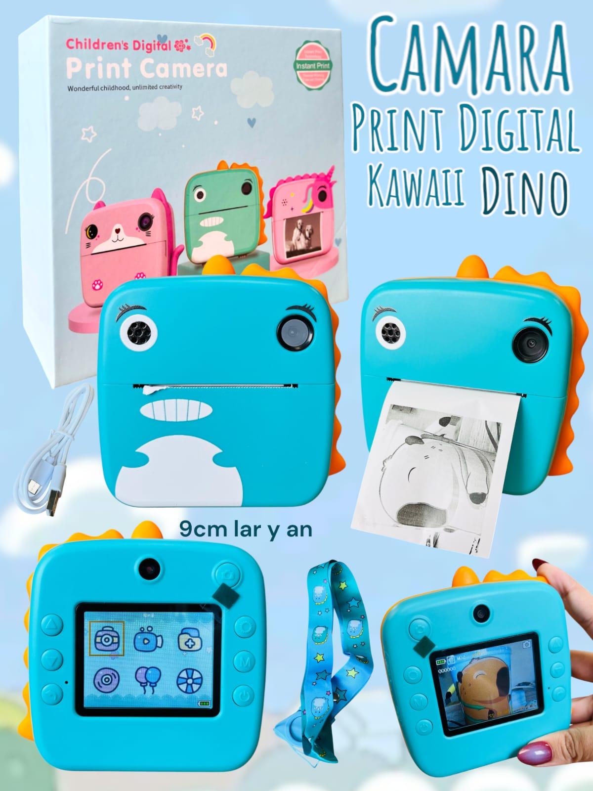 Camara Print Digital Kawaii Dino