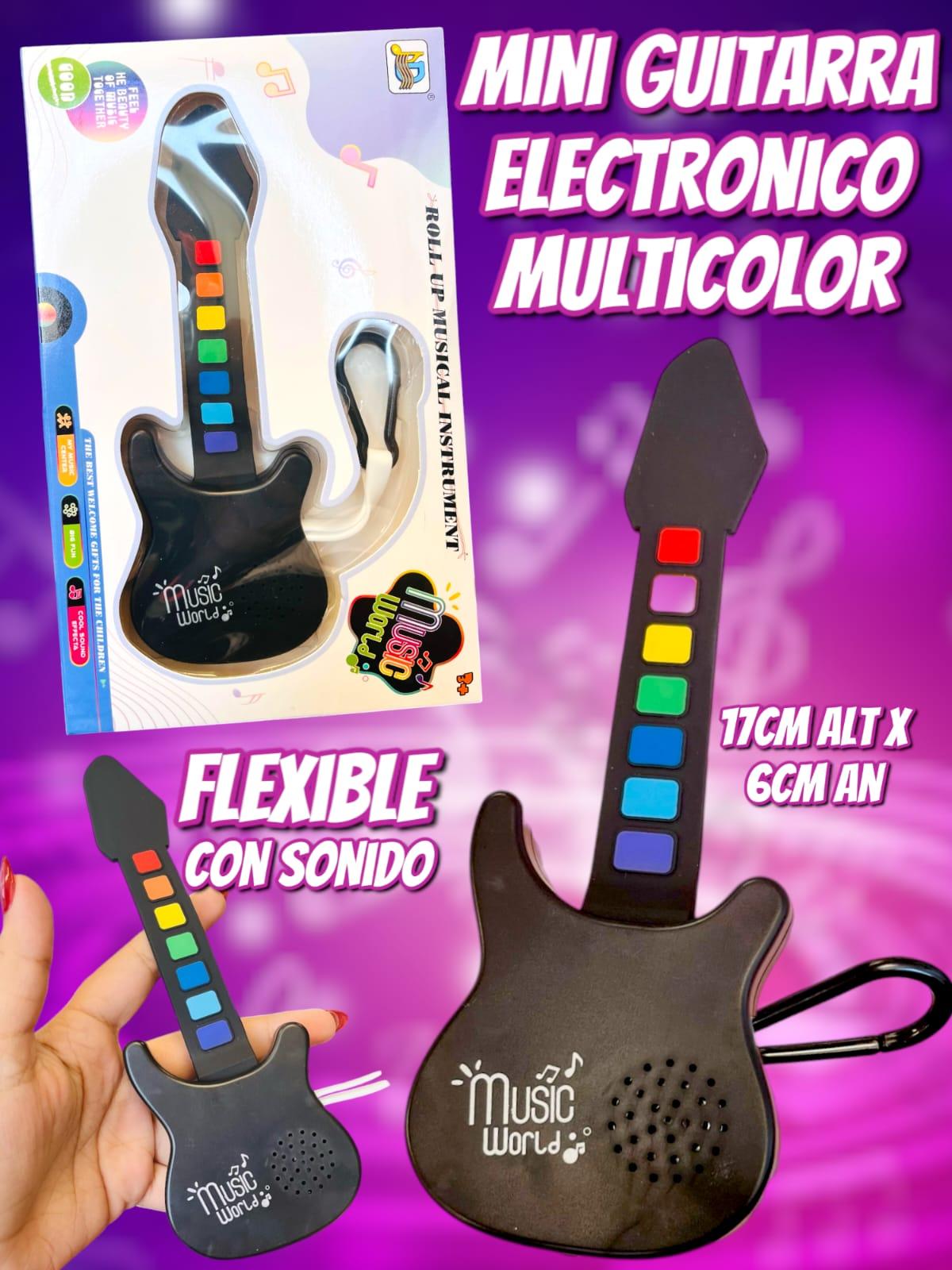 Mini Guitarra Electronica Multicolor Flexible