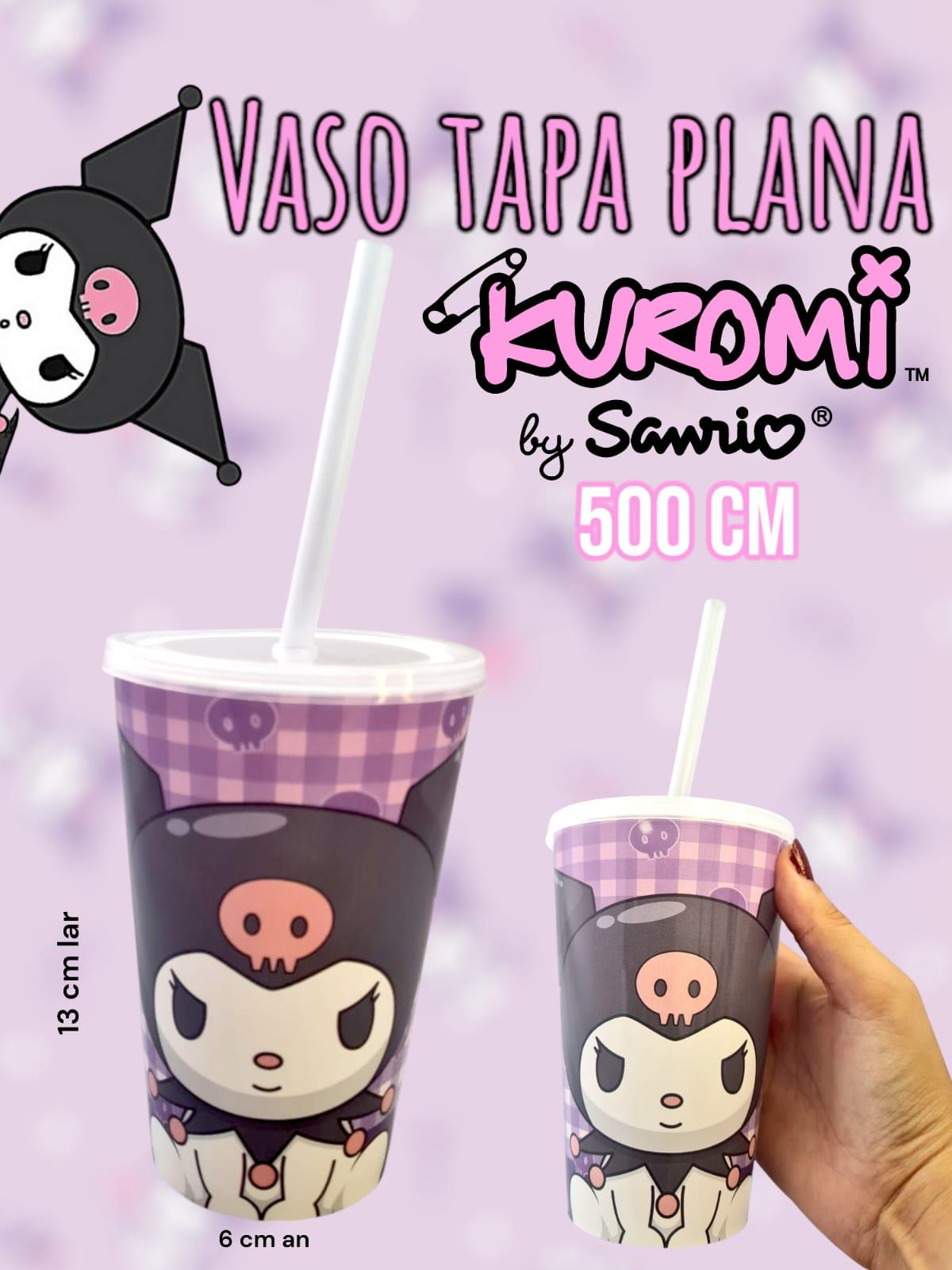 Vaso Tapa Plana con Sorbete Kuromi 500cc