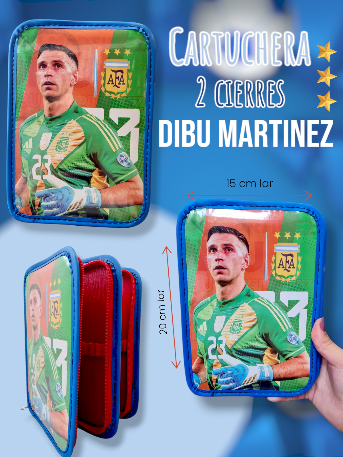 Cartuchera Dibu Martinez 2 Cierres