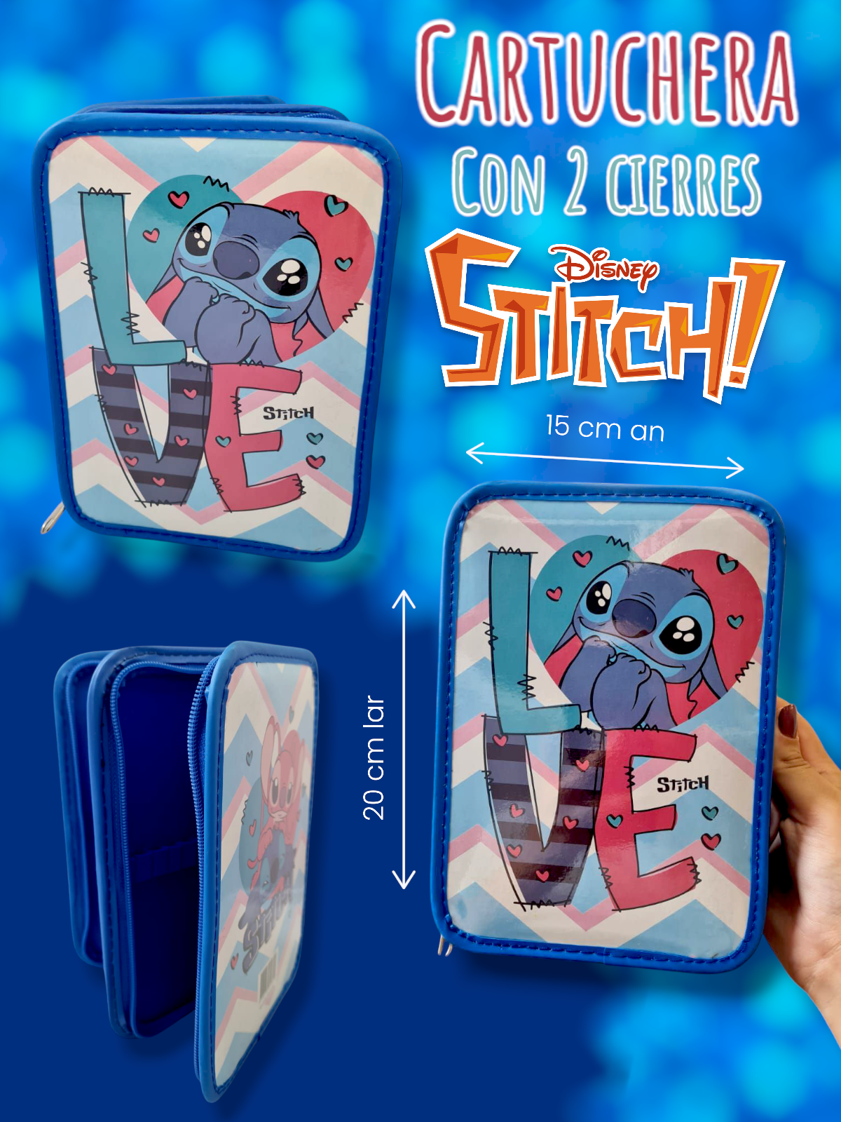 Cartuchera 2 Cierres Stitch