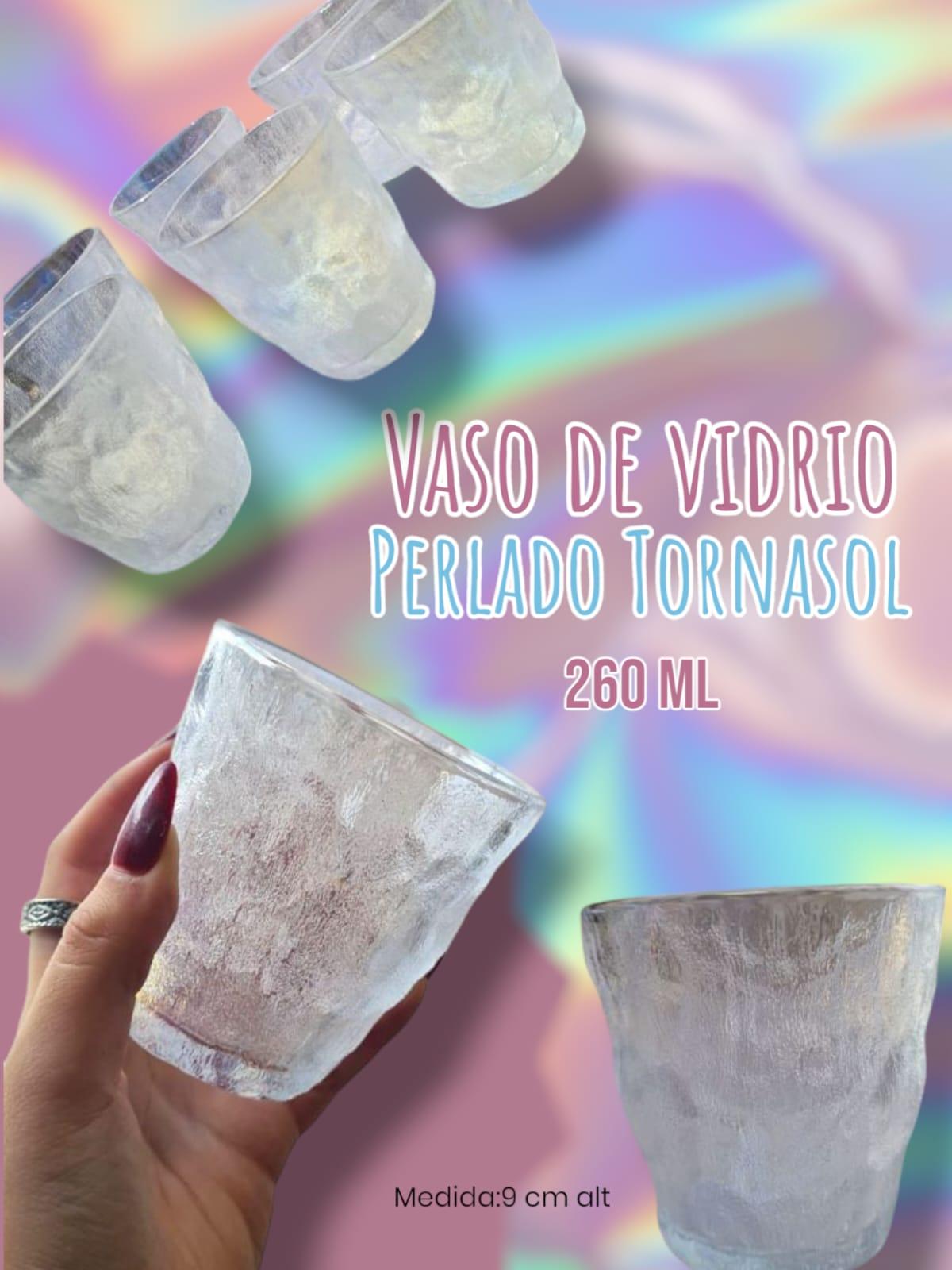 Vaso de Vidrio Perlado Tornasol 260ml