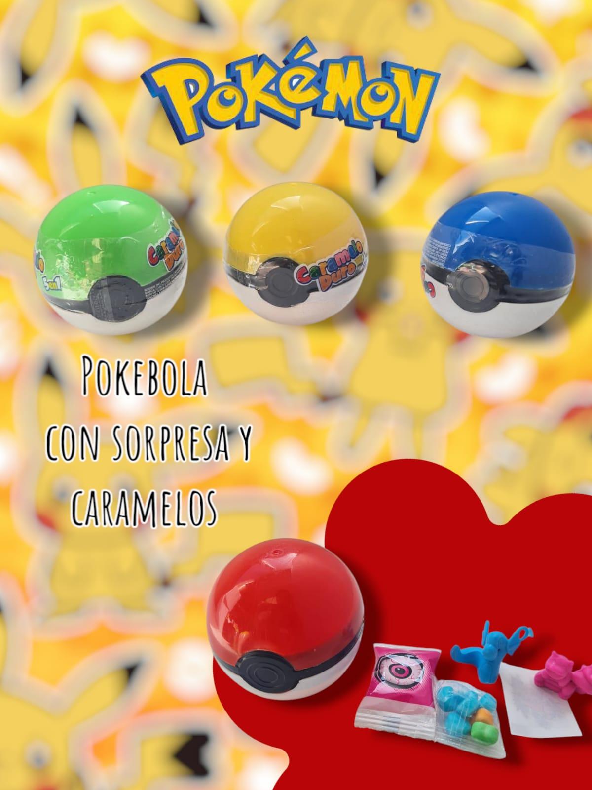 Pokebola POKEMON Con Sorpresa y Caramelos 