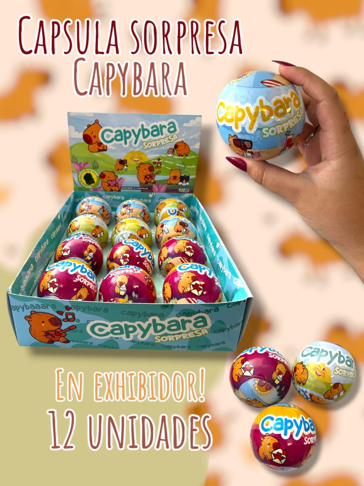 Capsula 70mm Capybara Sorpresa Con Exhibidor 