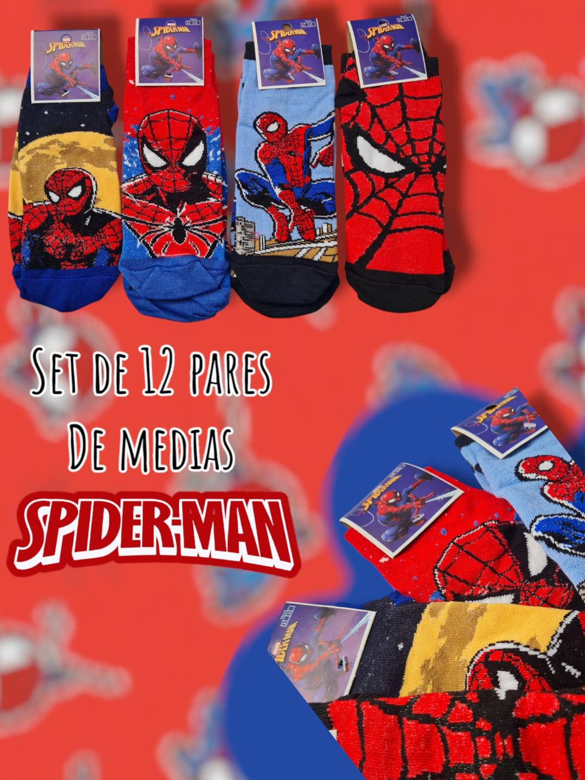 Set de 12 Pares de Medias Spiderman 
