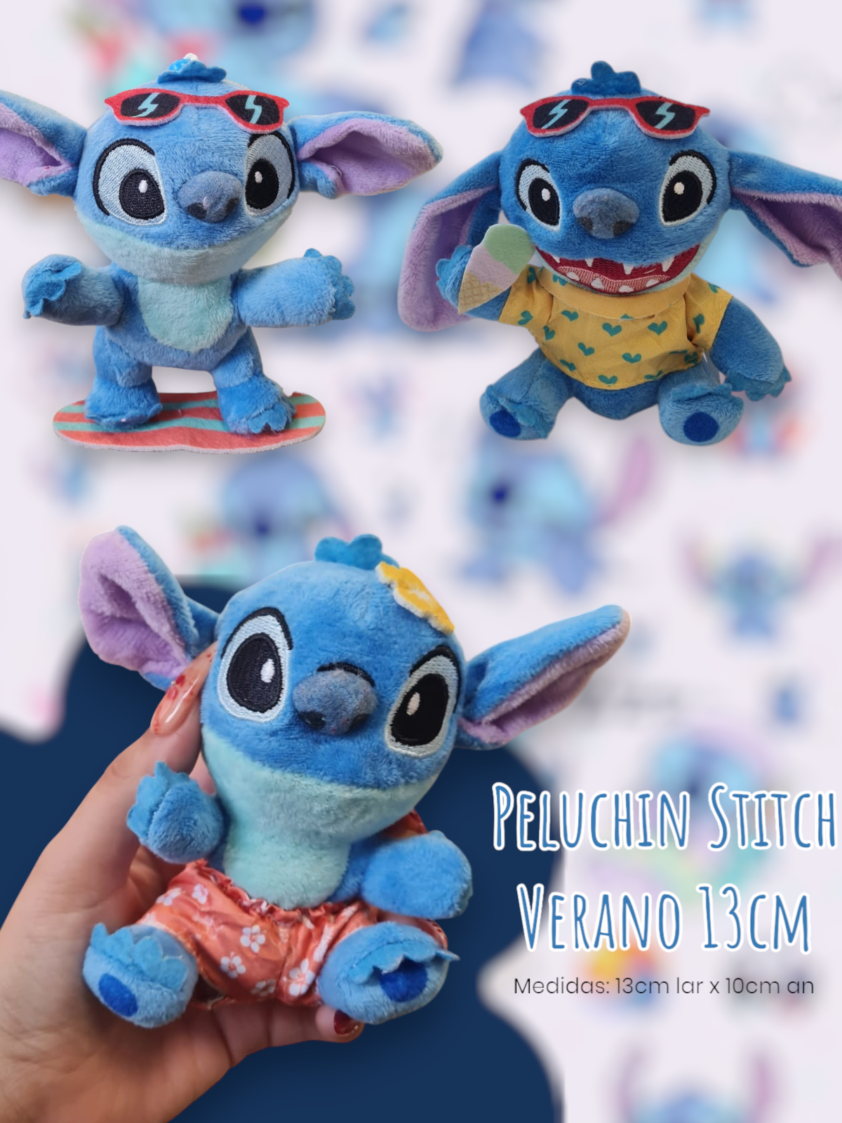 Peluchin Stitch Verano 13cm