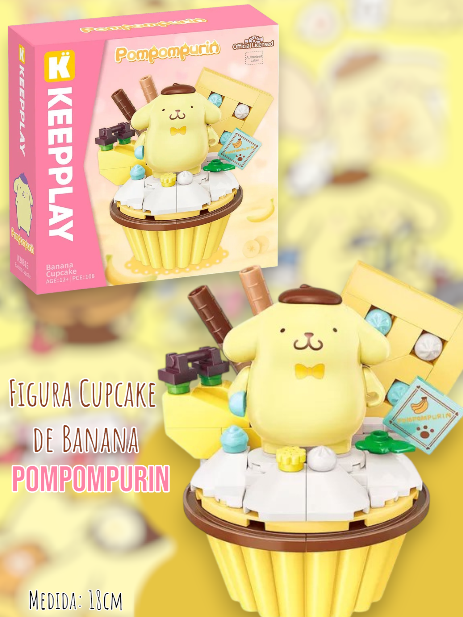 Hello Kitty Figura Cupcake de Banana 