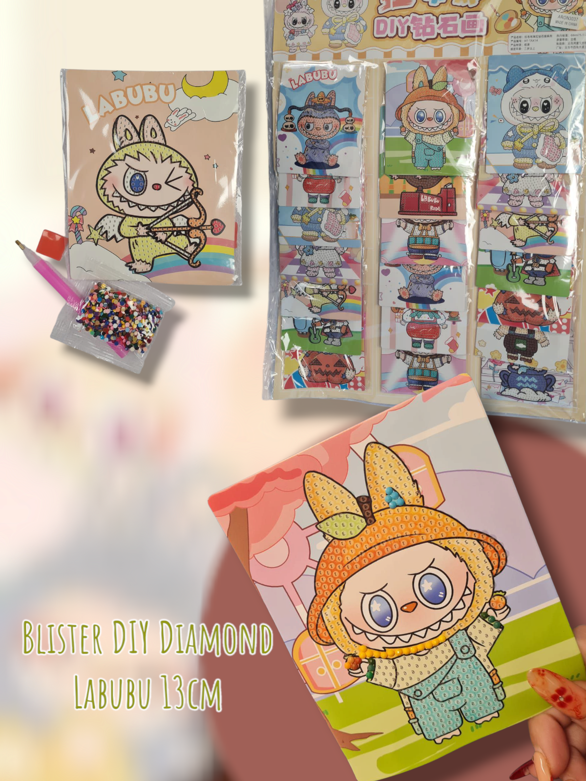 Blister Diy Diamond Labubu 13cm 