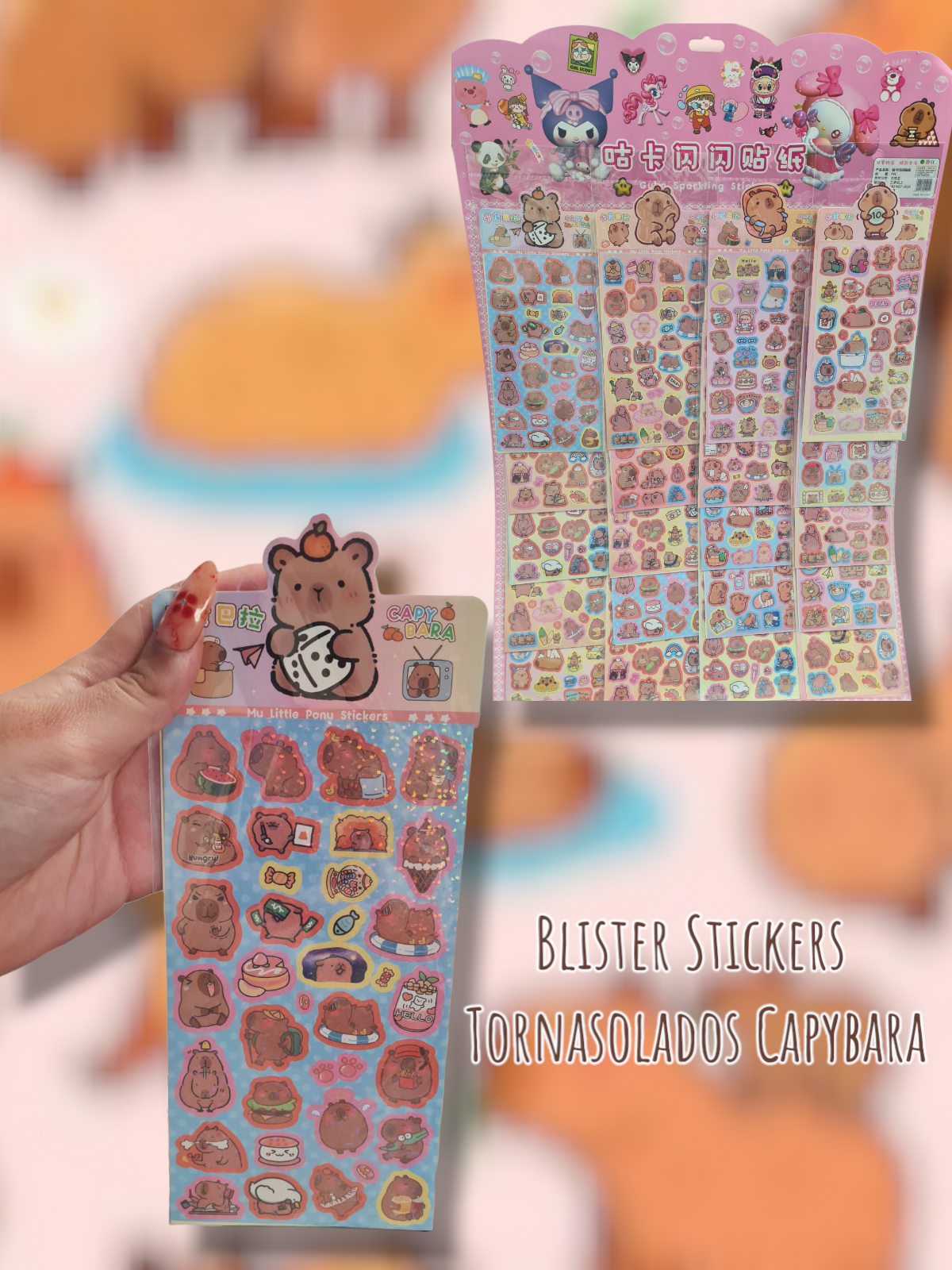 Blister Stickers Tornasol Capybara 
