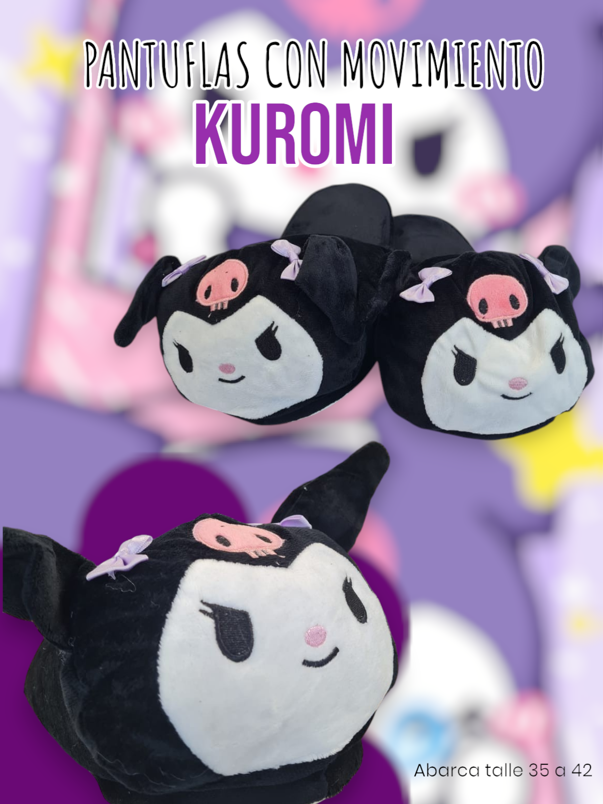 Pantuflas con Movimiento Kuromi