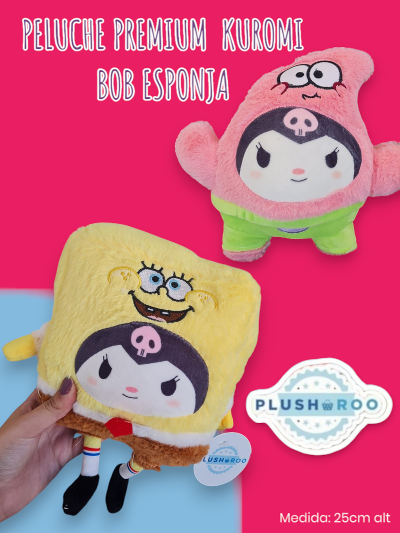Peluche Premium PLUSHAROO Kuromi Bob Esponja