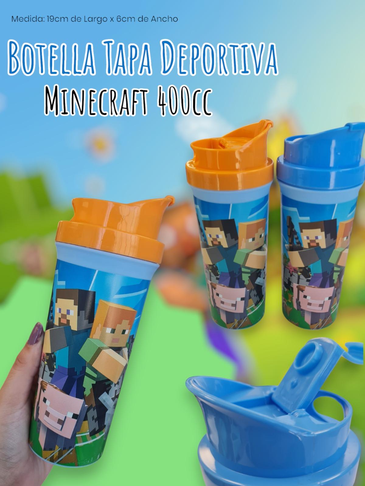 Botella Tapa Deportiva Minecraft 400cc