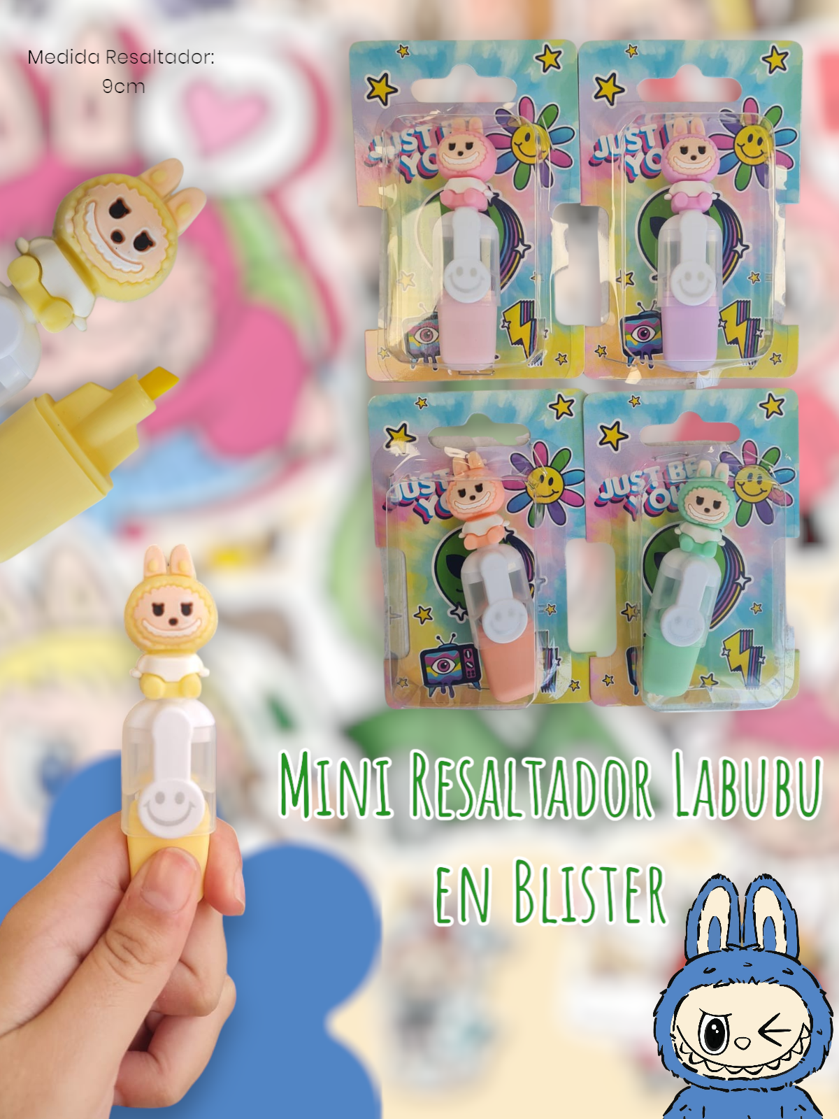 Mini Resaltador Labubu en Blister 
