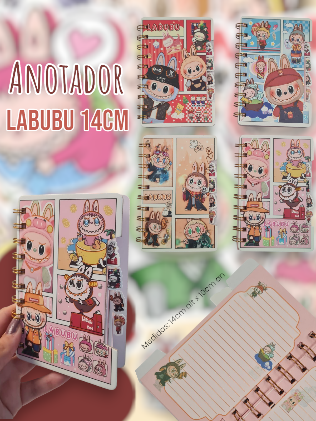 Anotador Labubu 14cm