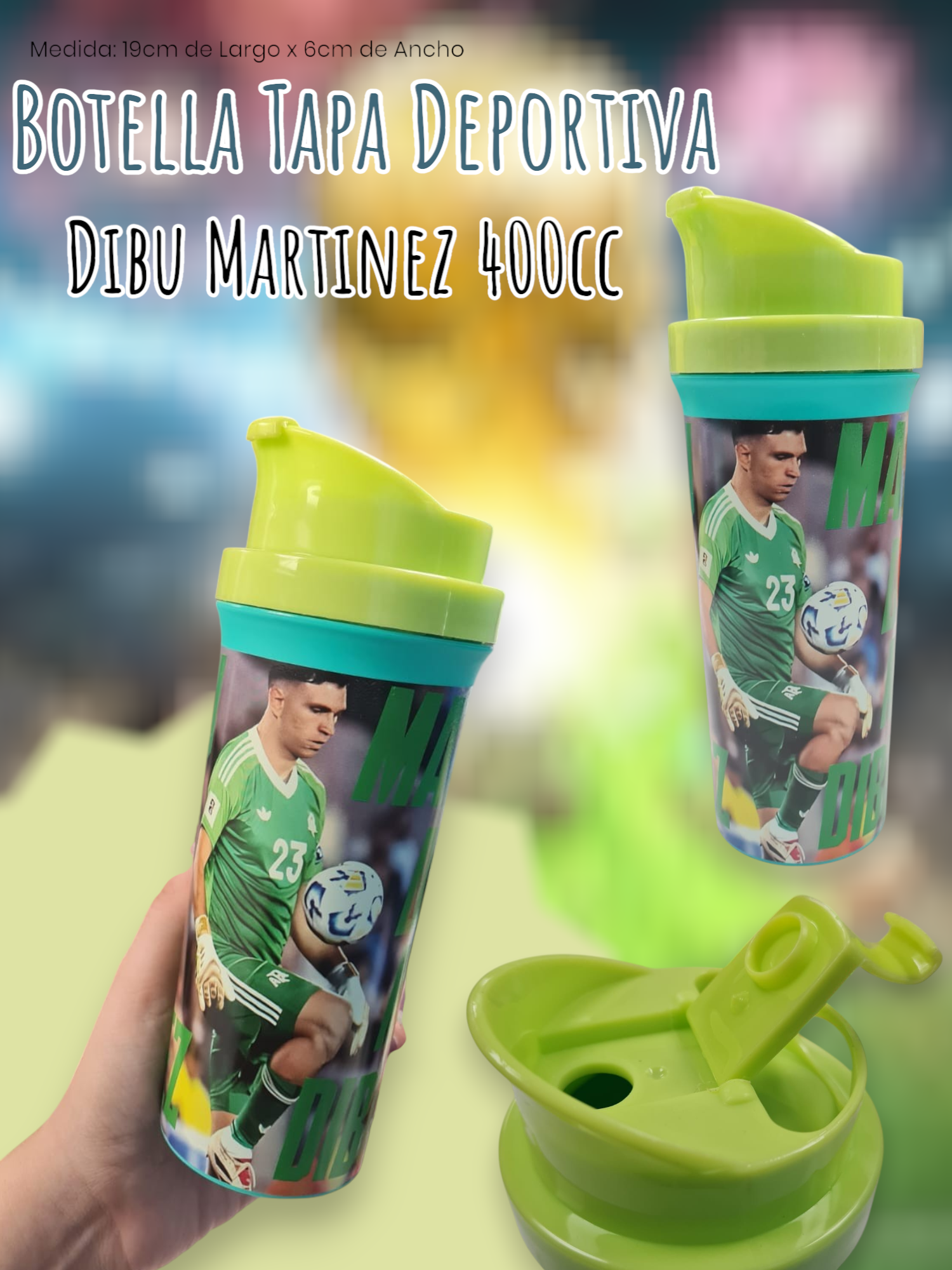 Botella Tapa Deportiva Dibu Martinez 400cc