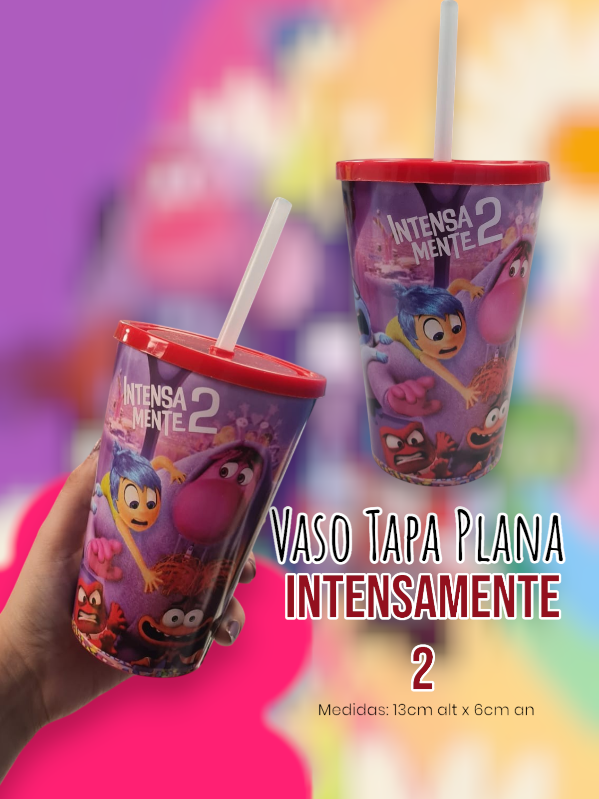 Vaso Tapa Plana Intensamente 2 