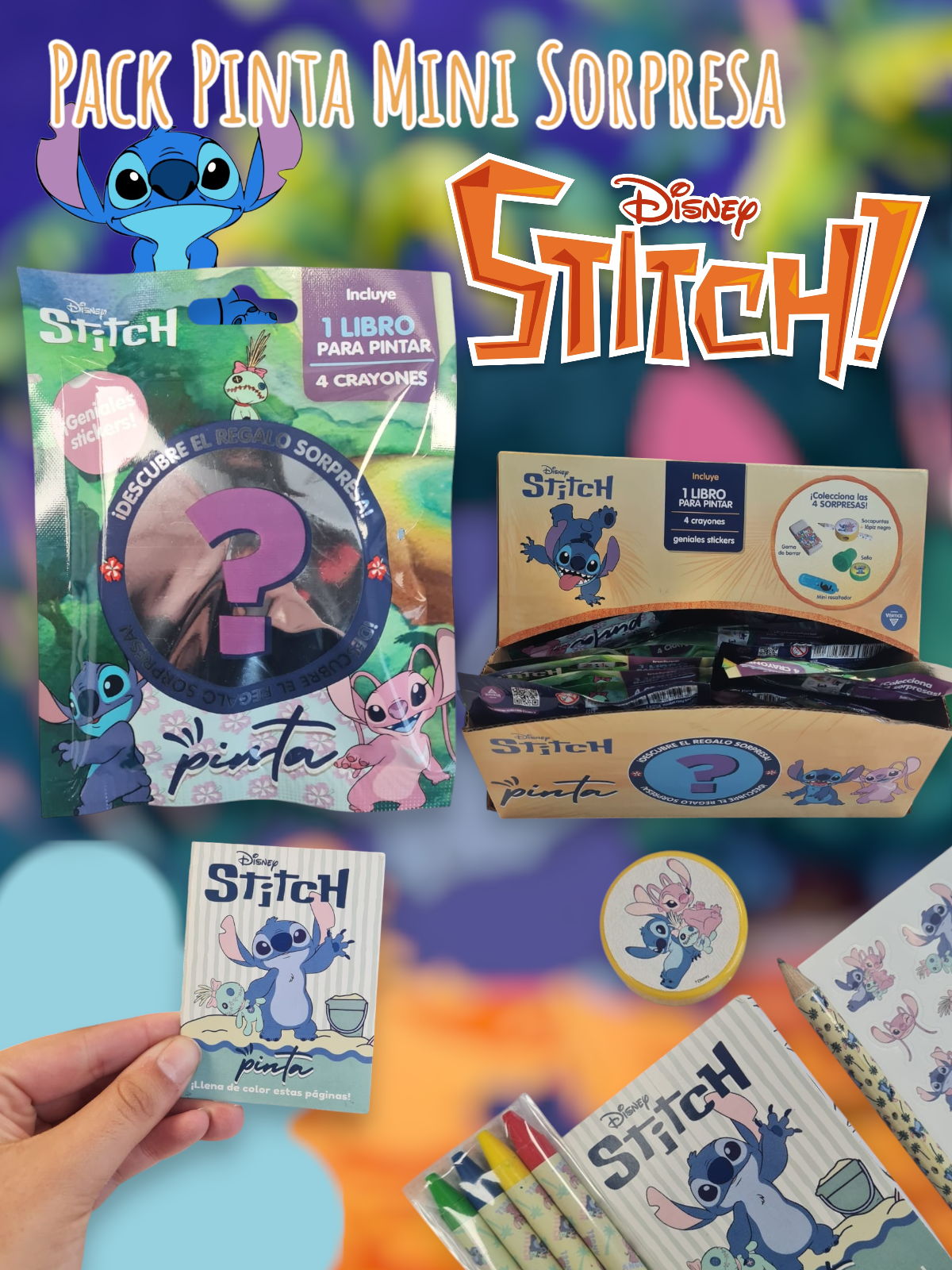 Pack Pinta Mini Sorpresa Stitch 